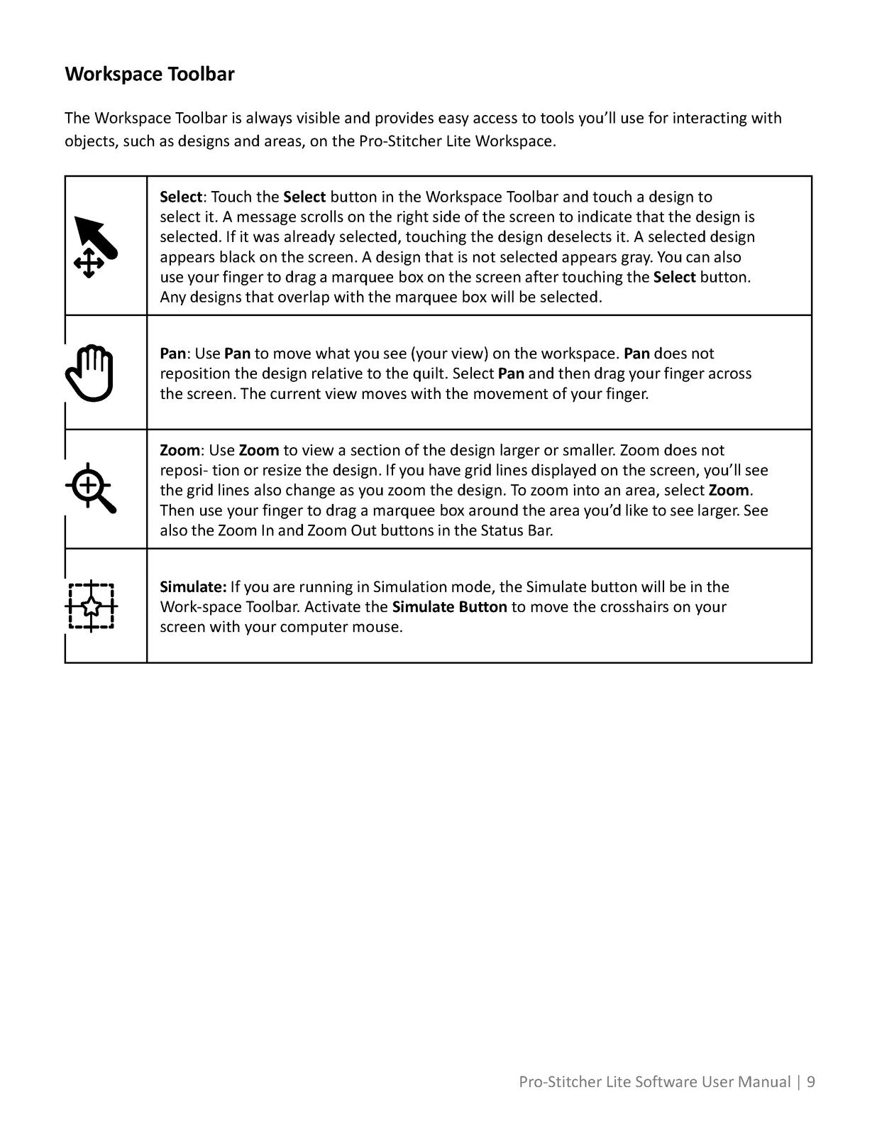 HANDI QUILTER Pro-Stitcher Lite Software User Manual 2023 - WIRE BOUND - COVERS