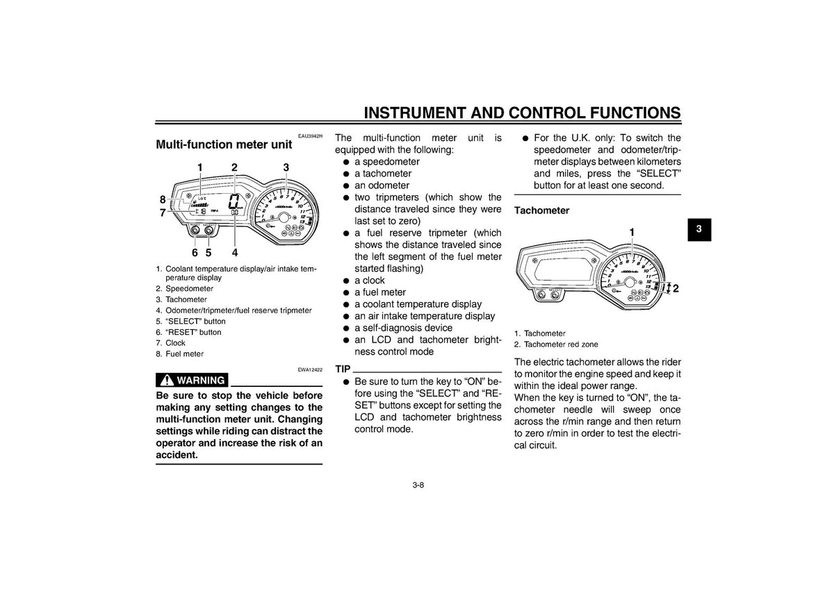 YAMAHA FZ1-S FZ1-SA Owners Manual 2002 - STEEL WIRE BOUND - PROTECTIVE COVERS