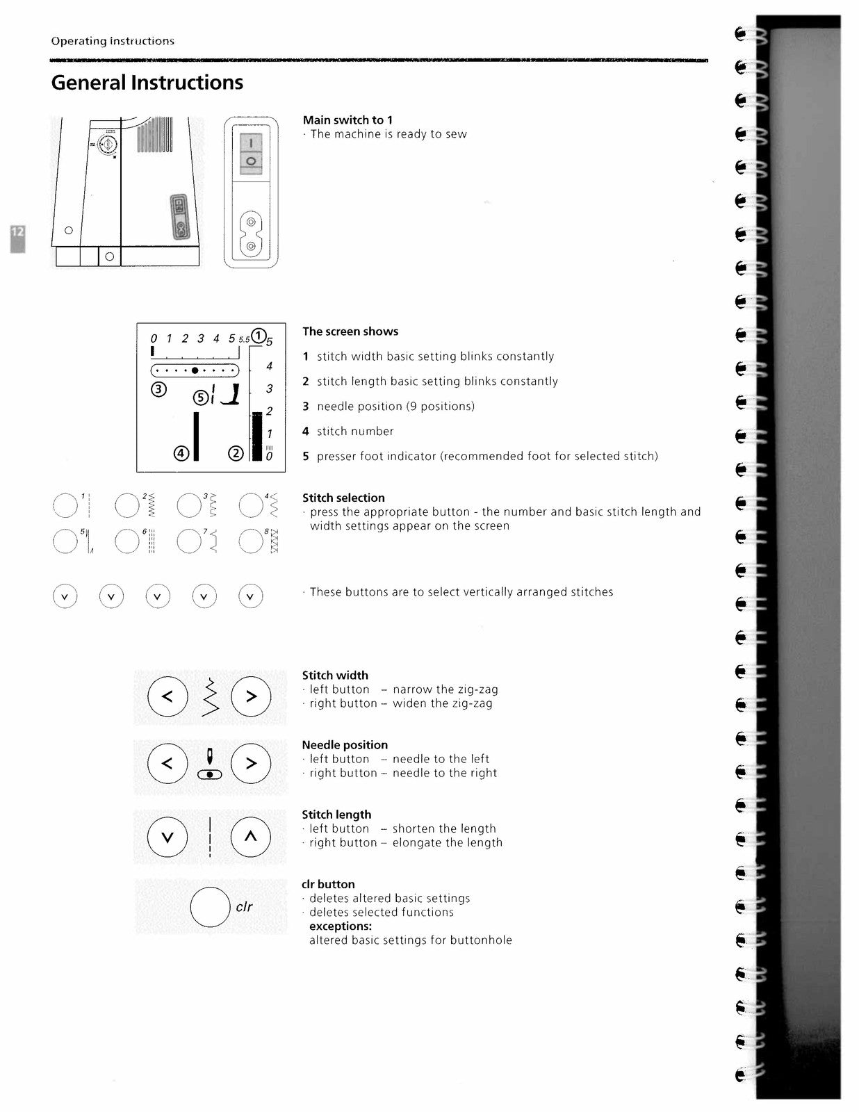 BERNINA Activa 130 140 Instruction Manual  Sewing Manual - WIRE BOUND - COVERS