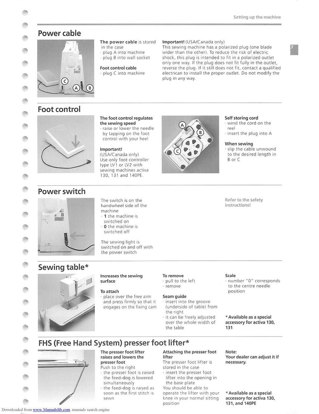 BERNINA Activa 130 131 Patchwork Editon 140 Instruction & Sewing Manual - BOUND