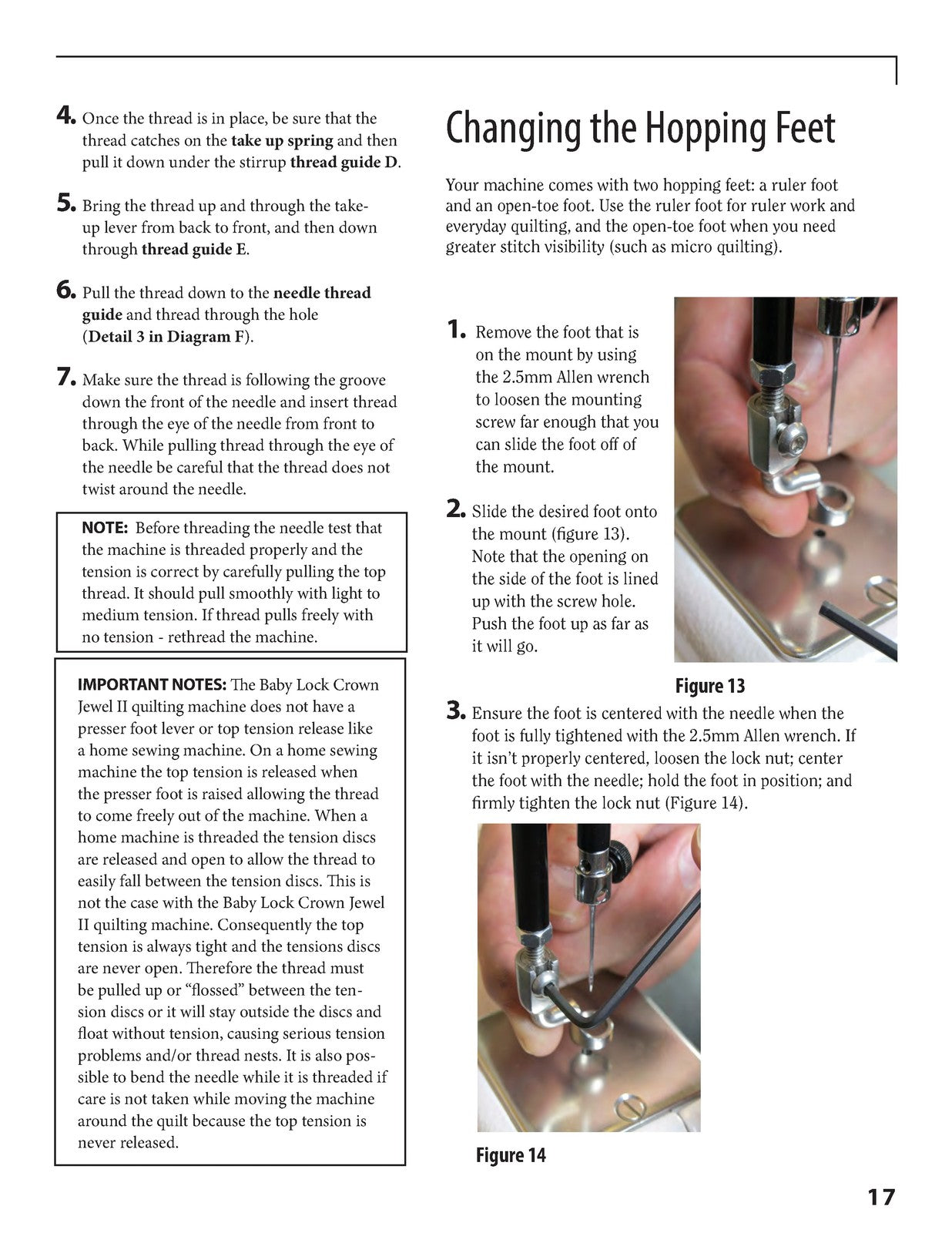 BABY LOCK Crown Jewel II BLCJ18-2 Quilting Machine Instruction Manual - BOUND