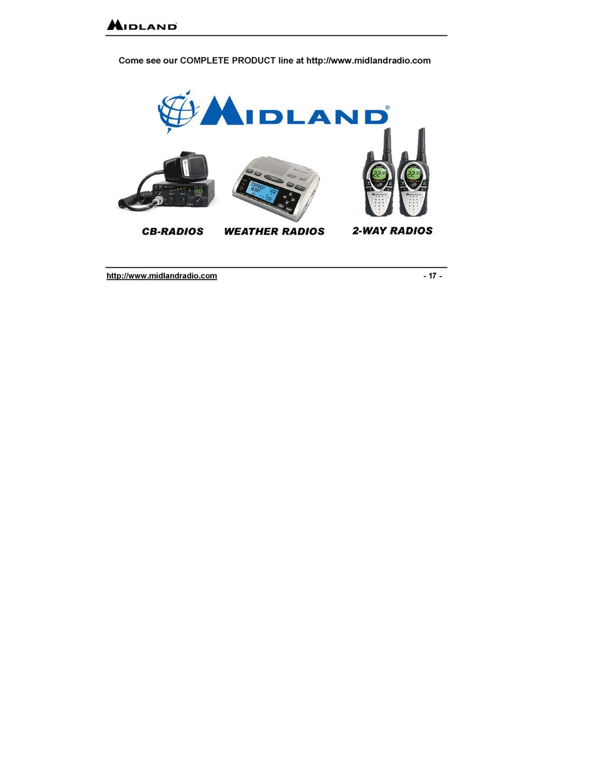 MIDLAND 75-822 CB Radio Owners Manual - STEEL WIRE BOUND - PROTECTIVE COVERS
