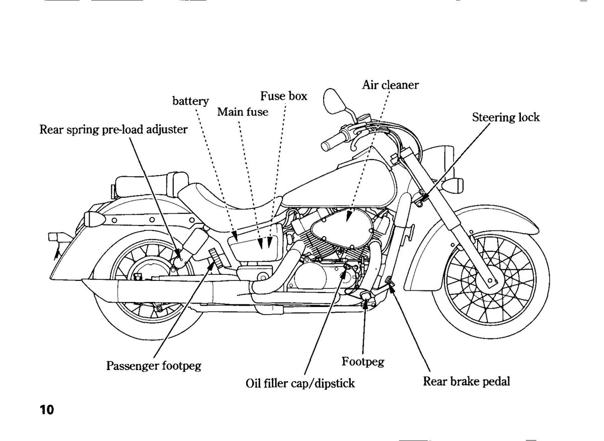 HONDA VT750C Owners Manual 2003 - BOUND - COVERS - XL FOLDOUT PAGES
