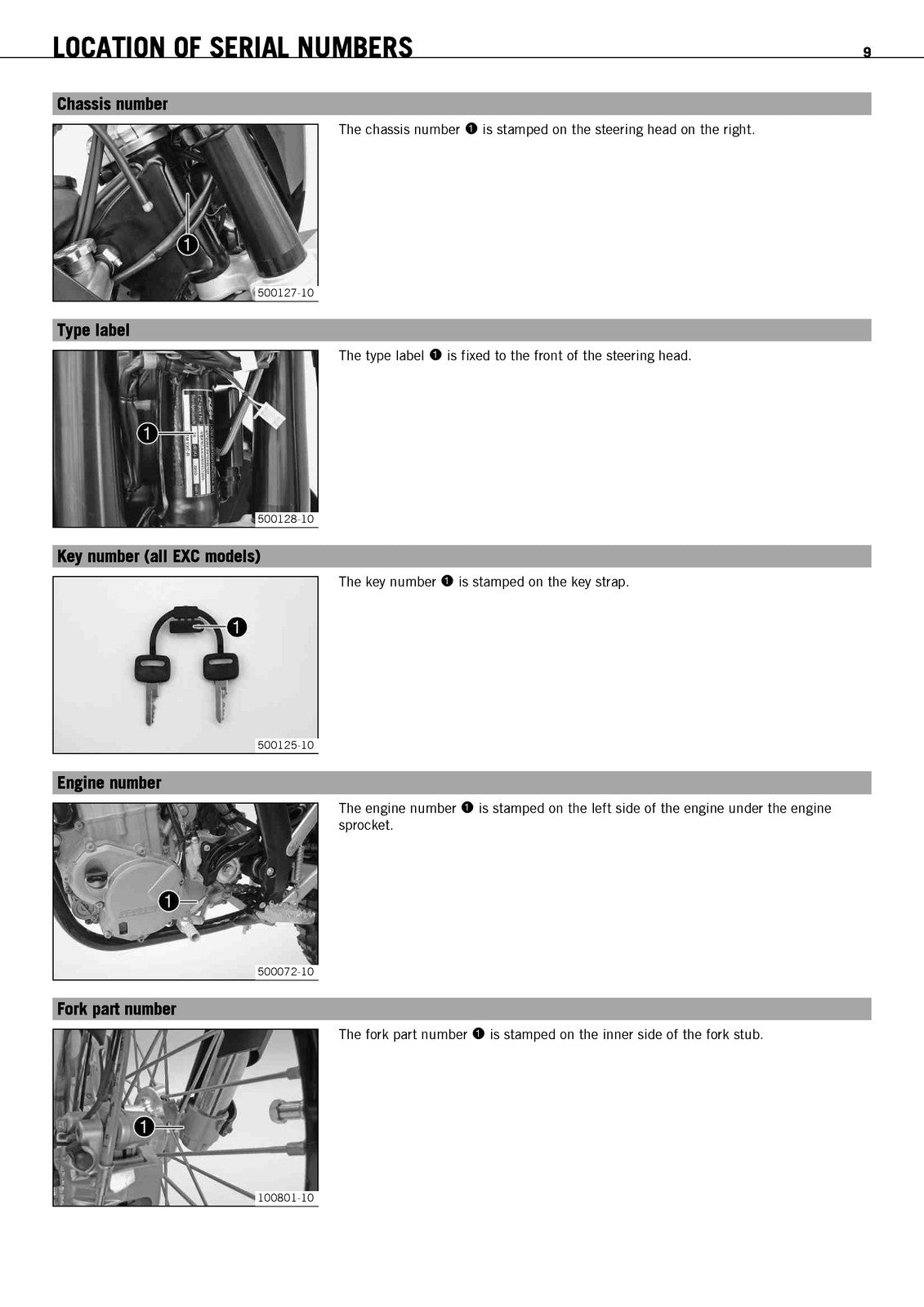 KTM 400 450 530 EXC XC-W Motorcycles Owners Manual 2010 - WIRE BOUND - COVERS