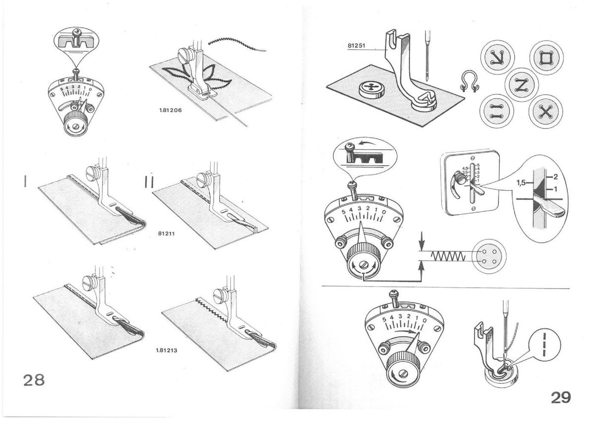 ALFA 102 Sewing Machine Instruction Manual - STEEL WIRE BOUND - TOUGH COVERS