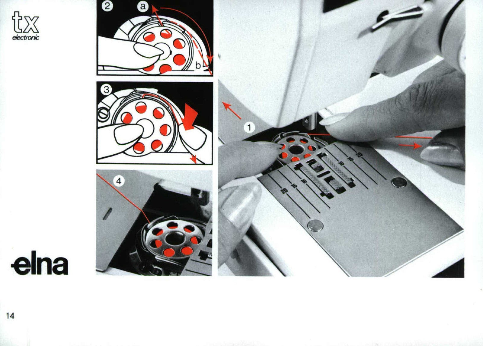 ELNA TX Electronic Sewing Machine Instruction Manual - WIRE BOUND - TOUGH COVERS