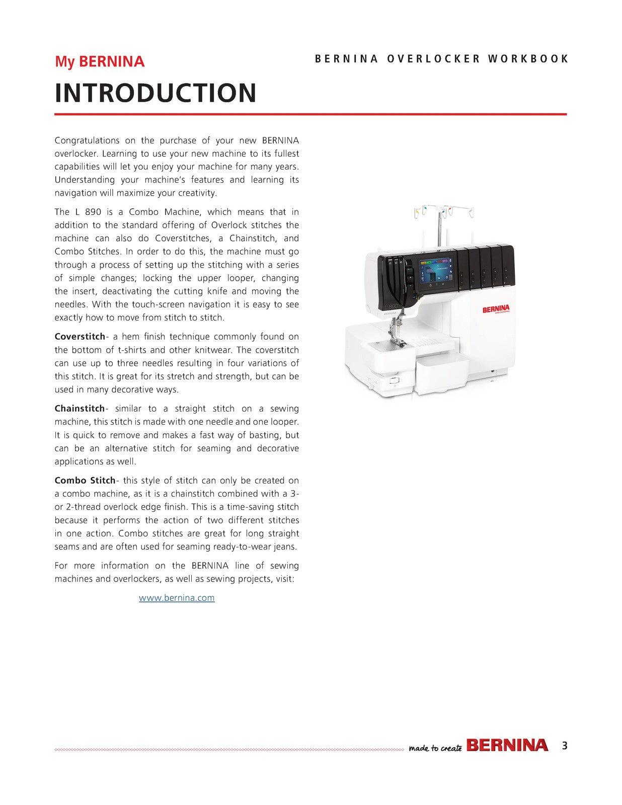 BERNINA L 860 890 Serger Coverstitch Mastery BUNDLE - WIRE BOUND - TOUGH COVERS