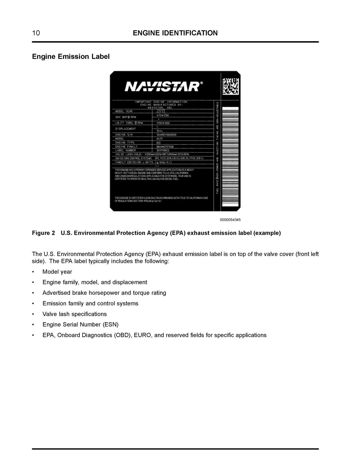 INTERNATIONAL N13 2015 Spec Engine Service Manual 2015 - WIRE BOUND - COVERS