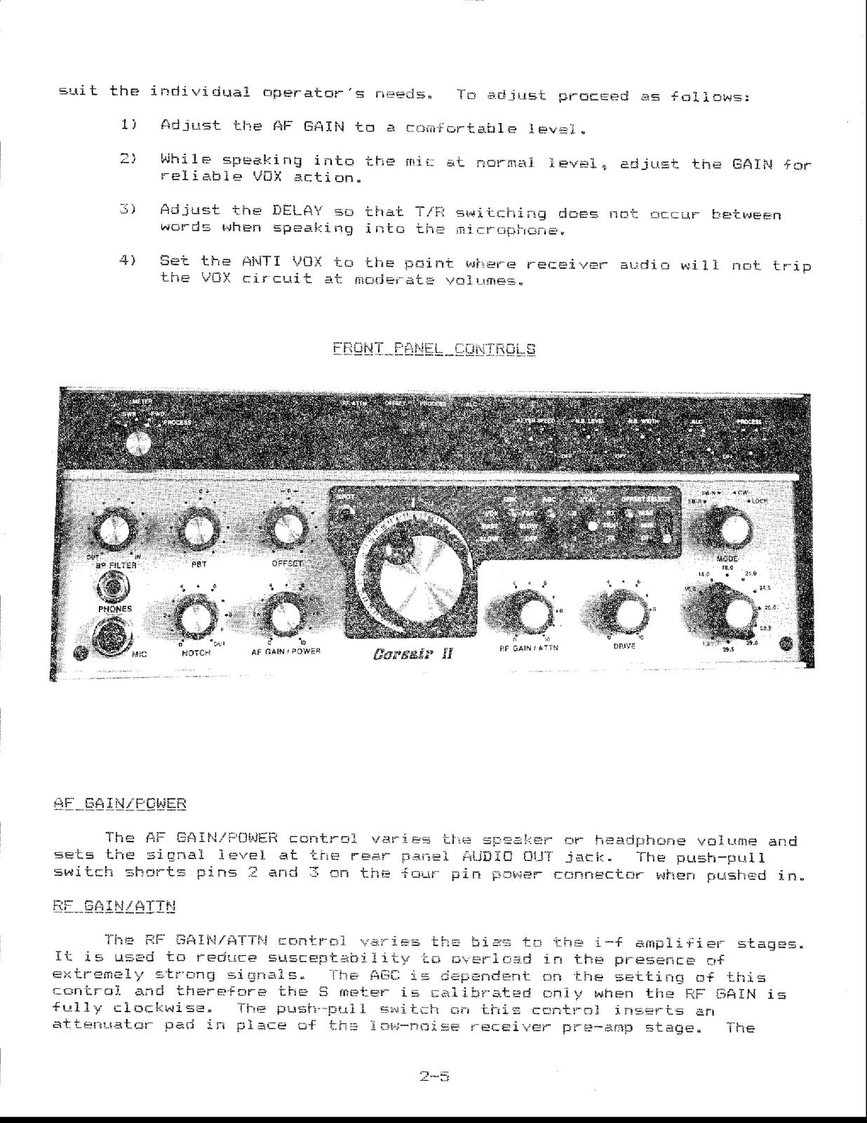 TEN TEC Corsair 2 Model 561 User Manual - STEEL WIRE BOUND - PROTECTIVE COVERS