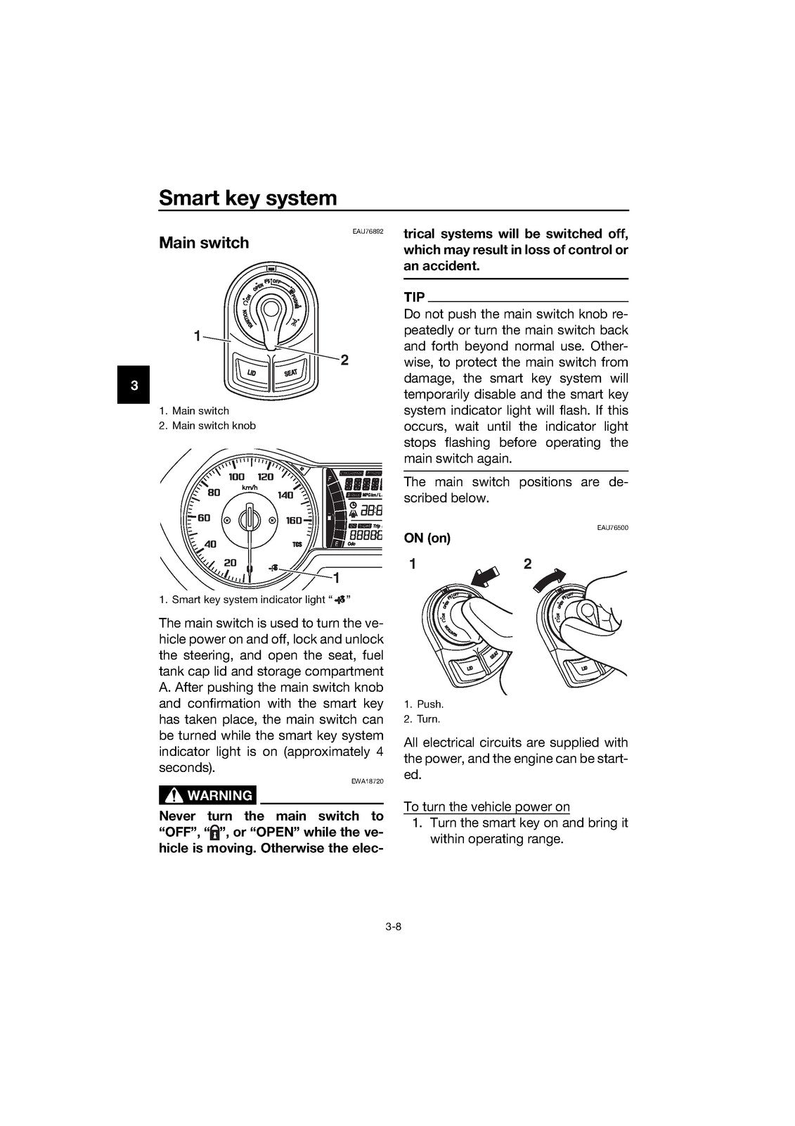 YAMAHA X-MAX 300 Owners Manual 2017 - STEEL WIRE BOUND - PROTECTIVE COVERS