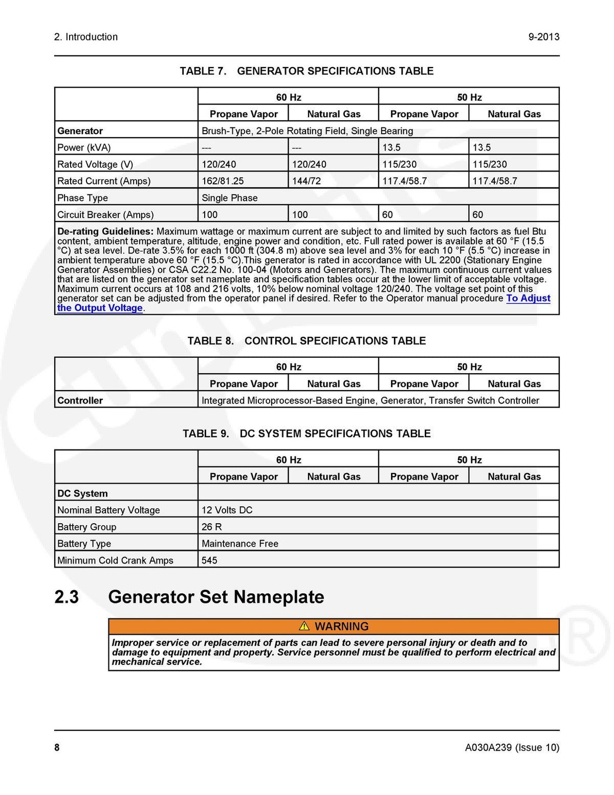 ONAN GSBB GSBC Standby Generator Service Manual 2013 - BOUND - COVERS - FOLDOUTS
