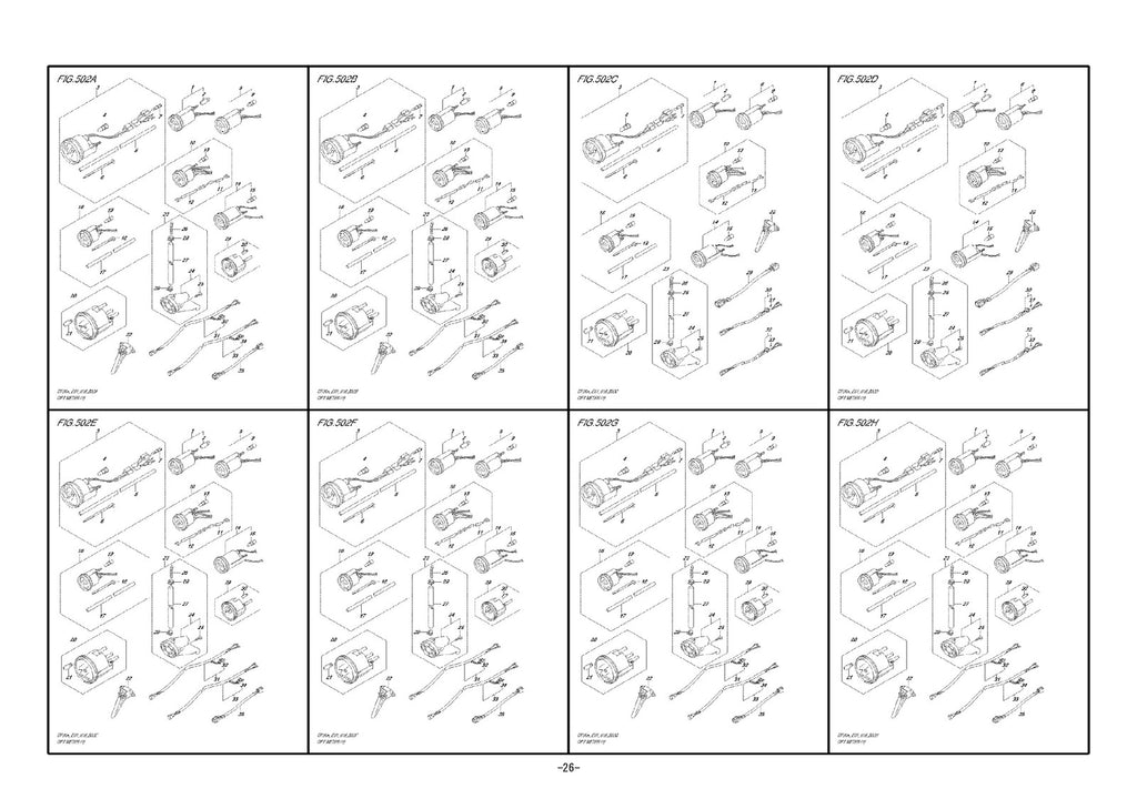 SUZUKI DF70A DF80A DF90A PARTS CATALOGUE - STEEL WIRE BOUND - PROTECTIVE COVERS