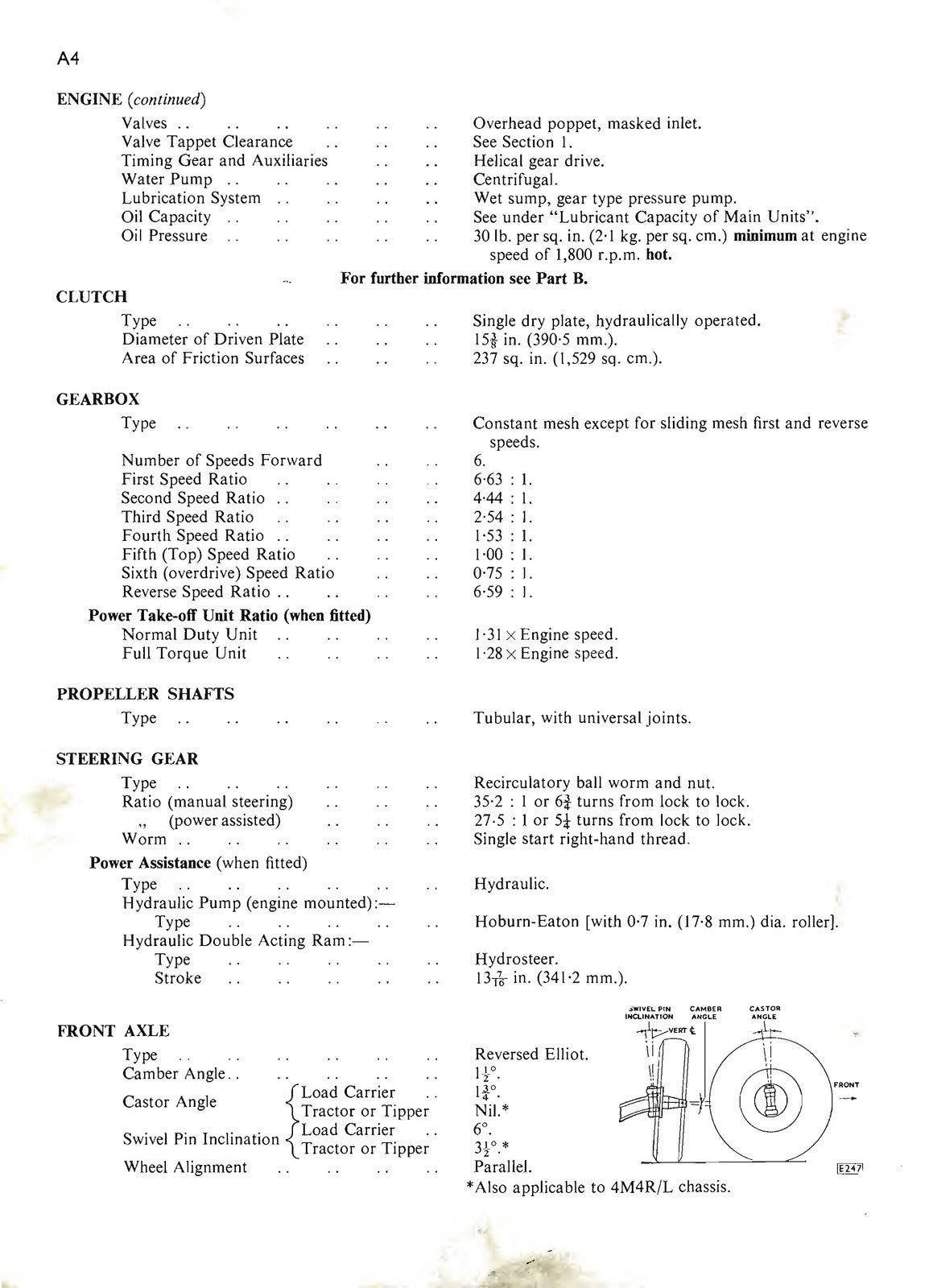 LEYLAND AEC Mercury Goods Chassis Service Manual - WIRE BOUND - TOUGH COVERS