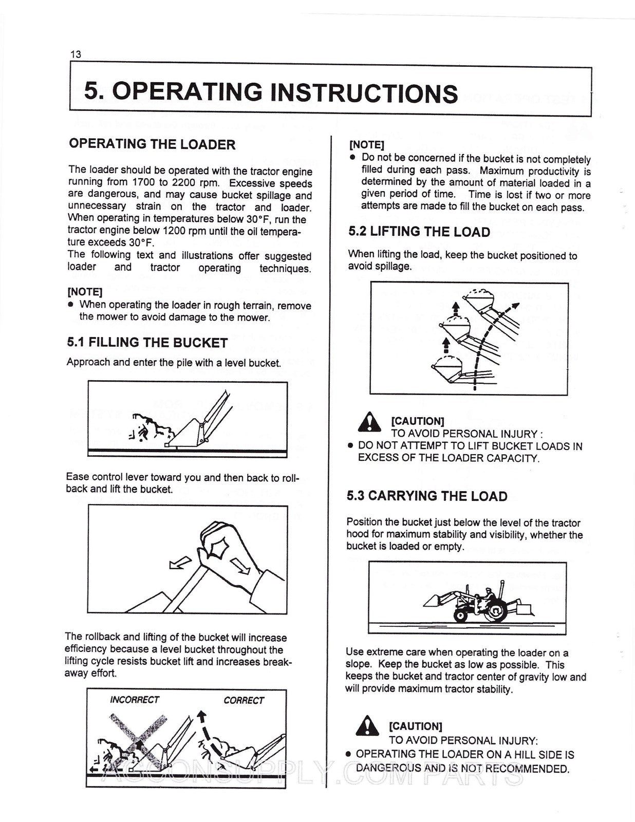 KUBOTA LA271 LA301 LA351 Front Loader Operators Manual - WIRE BOUND - COVERS