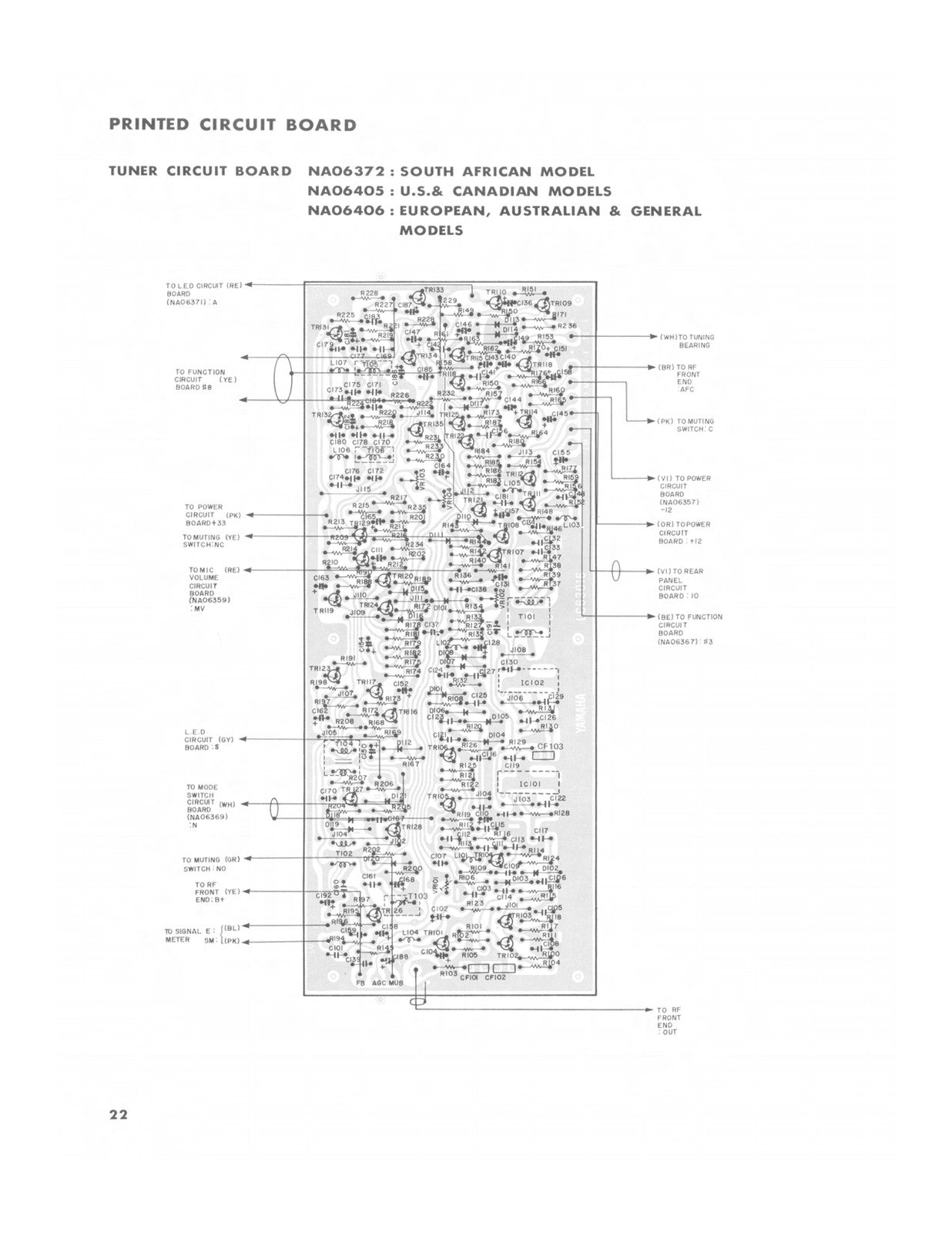 YAMAHA CR-1000 FM Stereo Receiver Service Manual - BOUND - COVERS - XL FOLDOUTS