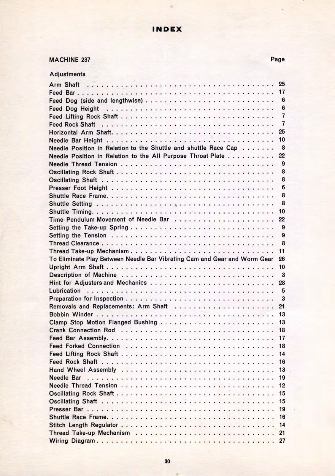 SINGER 237 Sewing Machine Service Manual - STEEL WIRE BOUND - PROTECTIVE COVERS