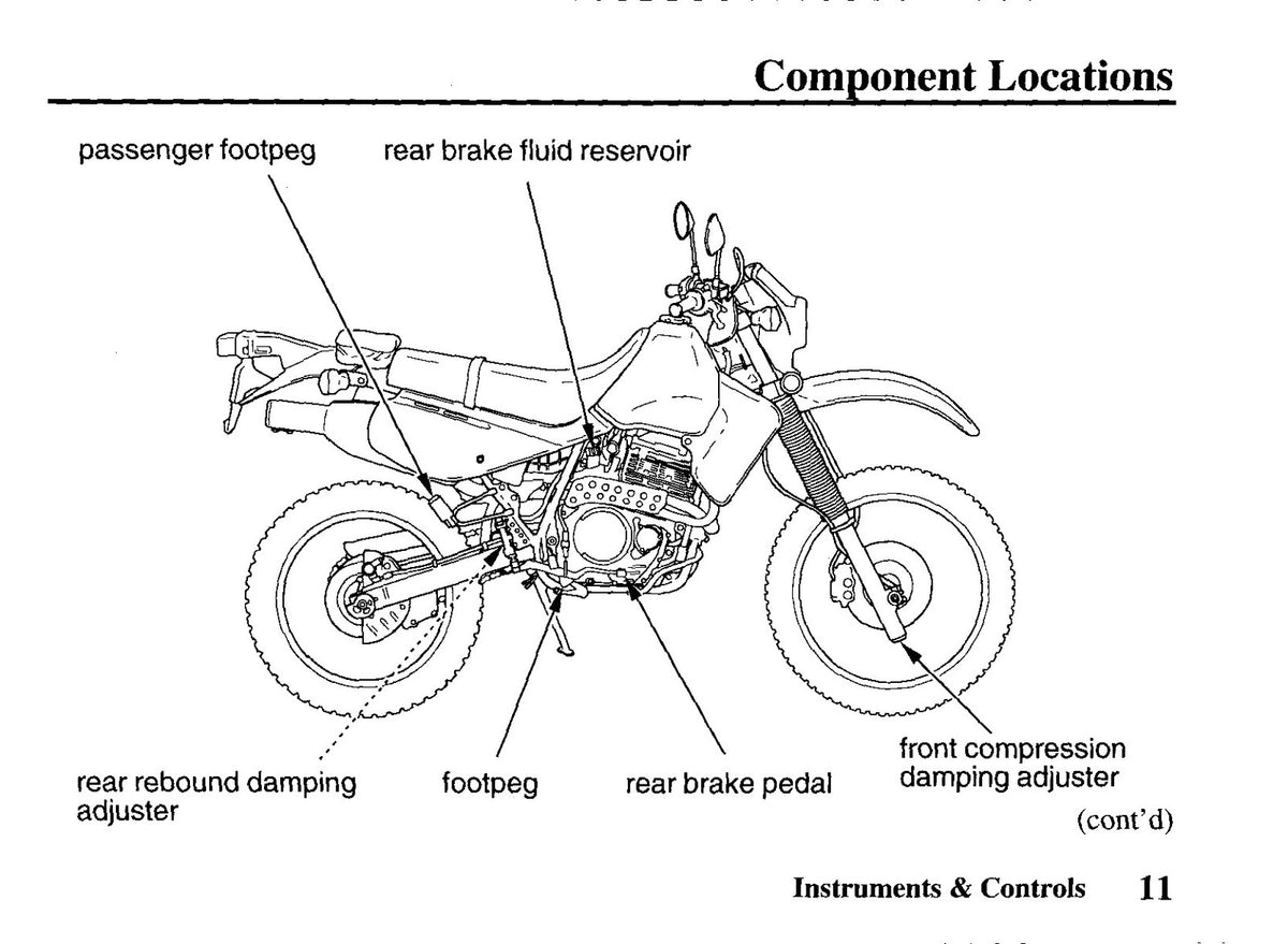 HONDA XR650L Owners Manual 2002 - STEEL WIRE BOUND - PROTECTIVE COVERS