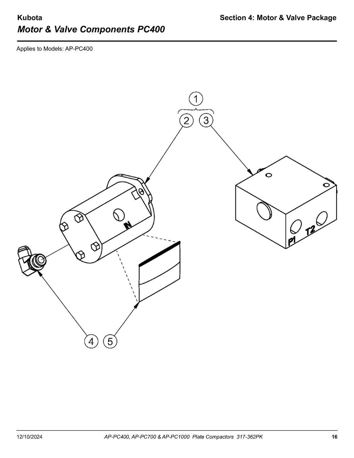 LAND PRIDE PC Series Plate Compactors Parts Manual 2024 - WIRE BOUND - COVERS