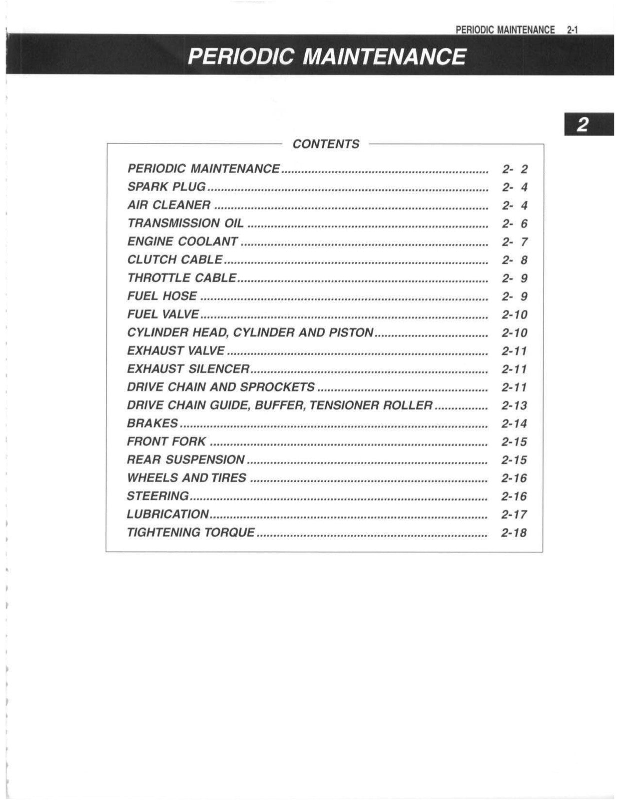 SUZUKI RM125 Owners Service Manual 2001 - STEEL WIRE BOUND - PROTECTIVE COVERS