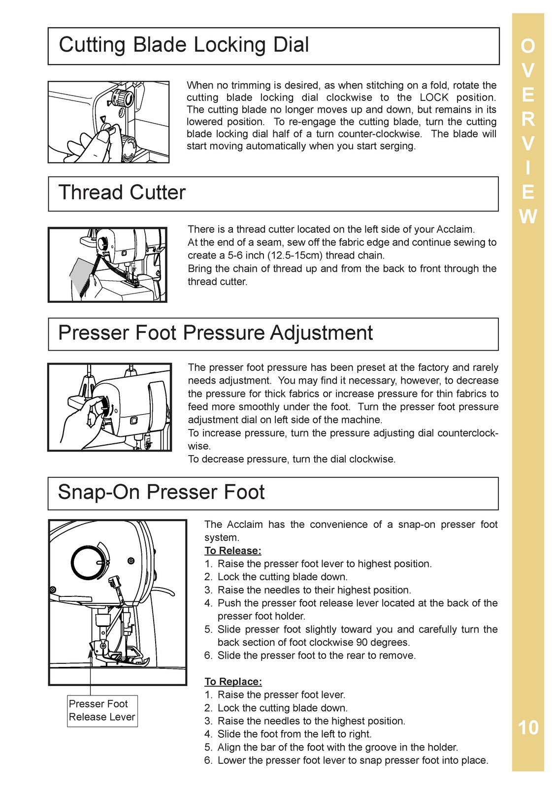 BABY LOCK Acclaim BLES4 Serger Instruction Manual - WIRE BOUND - TOUGH COVERS