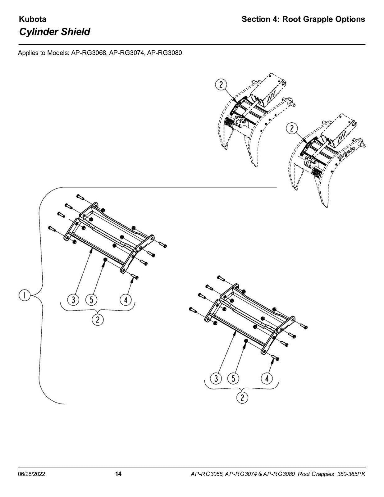 LAND PRIDE RG30 Series Root Grapples Parts Manual 2022 - WIRE BOUND - COVERS