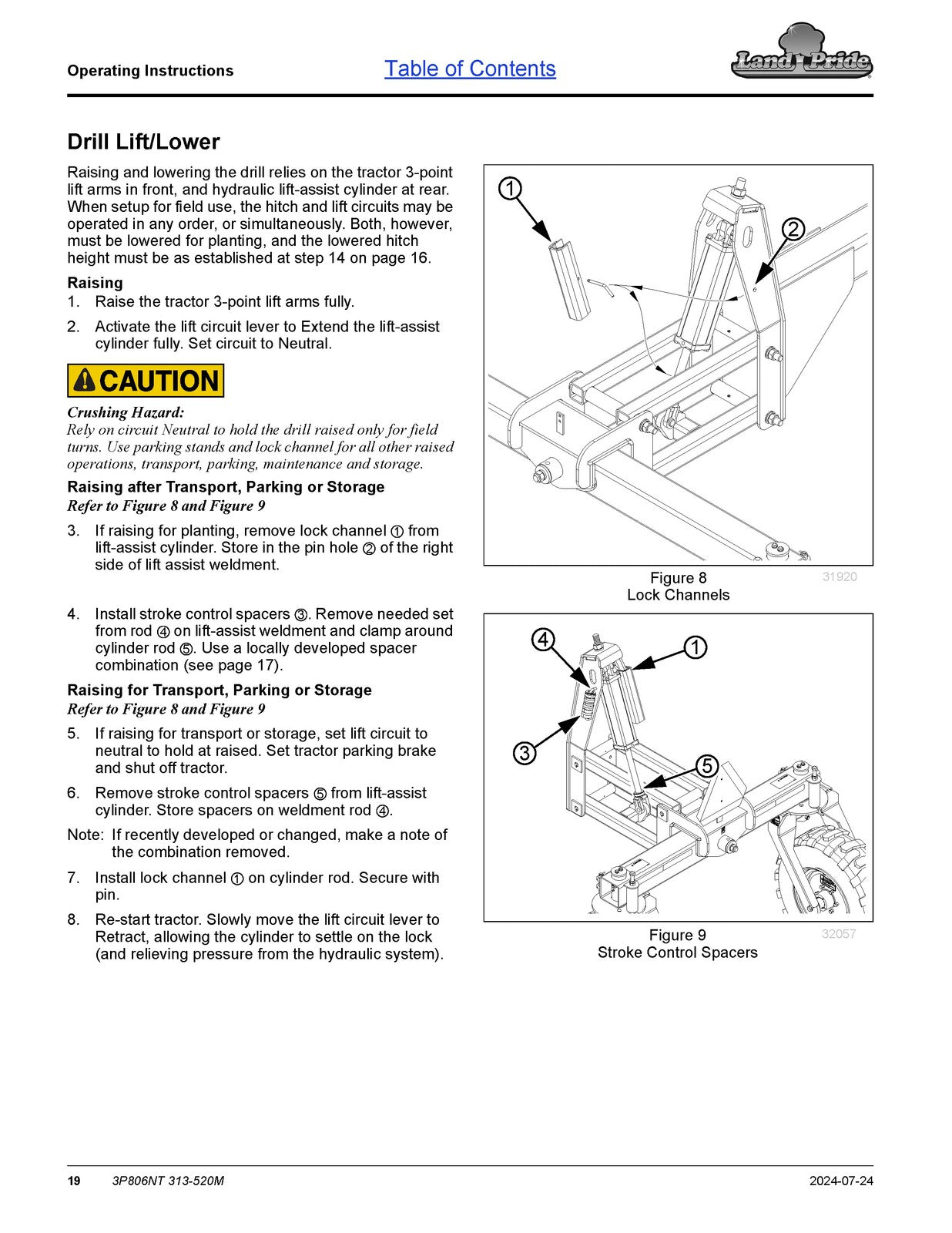 LAND PRIDE 3P806NT Compact Drills Operators Manual 2024 - WIRE BOUND - COVERS