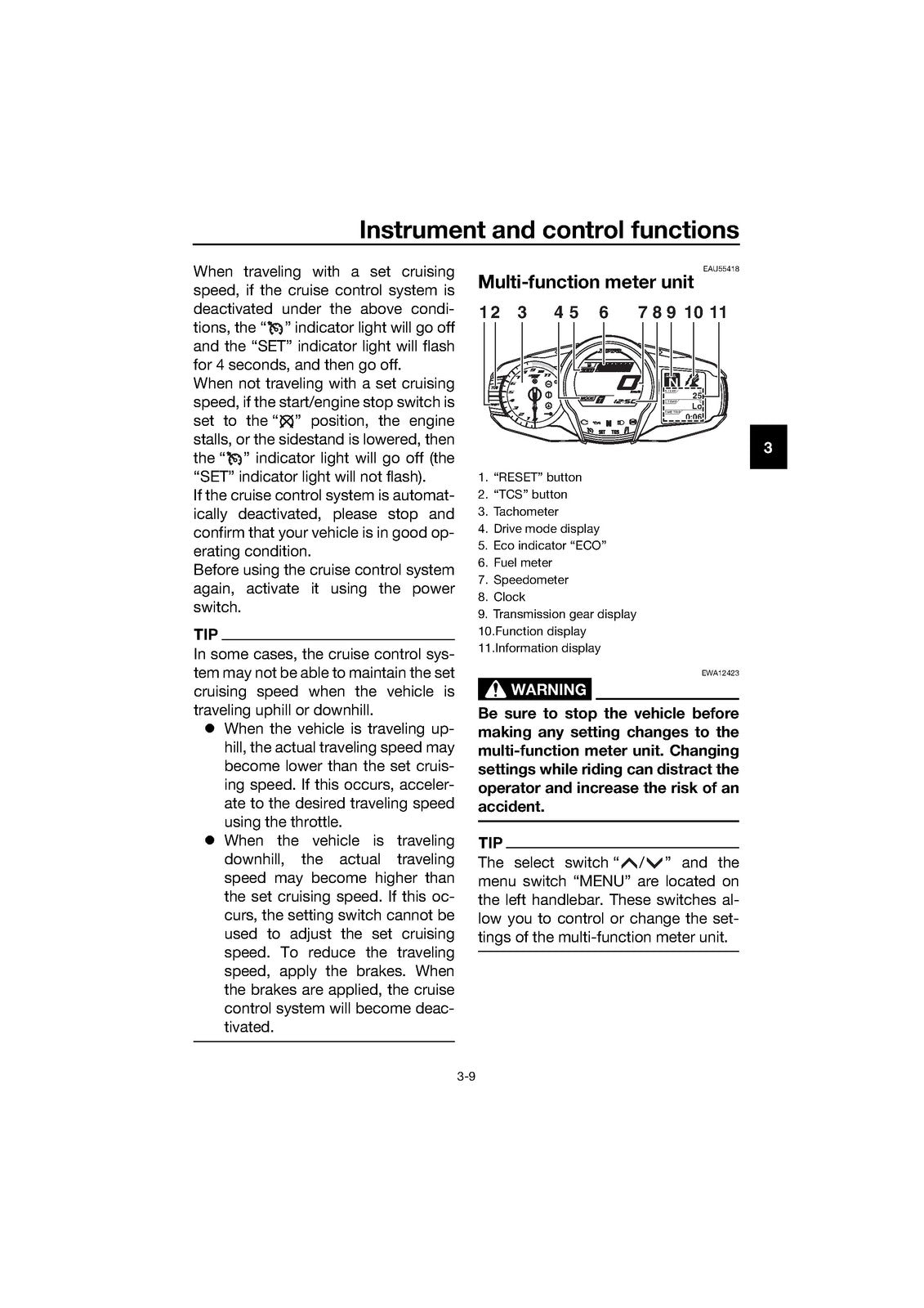 YAMAHA FJR1300D-AS FJR1300AS Motorcycle Owners Manual 2020 - WIRE BOUND - COVERS