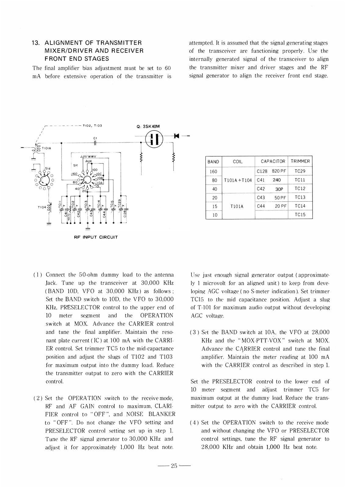YAESU FT-101E FT-101EE FT-101EX SSB Transceiver User Manual, FOLDOUTS
