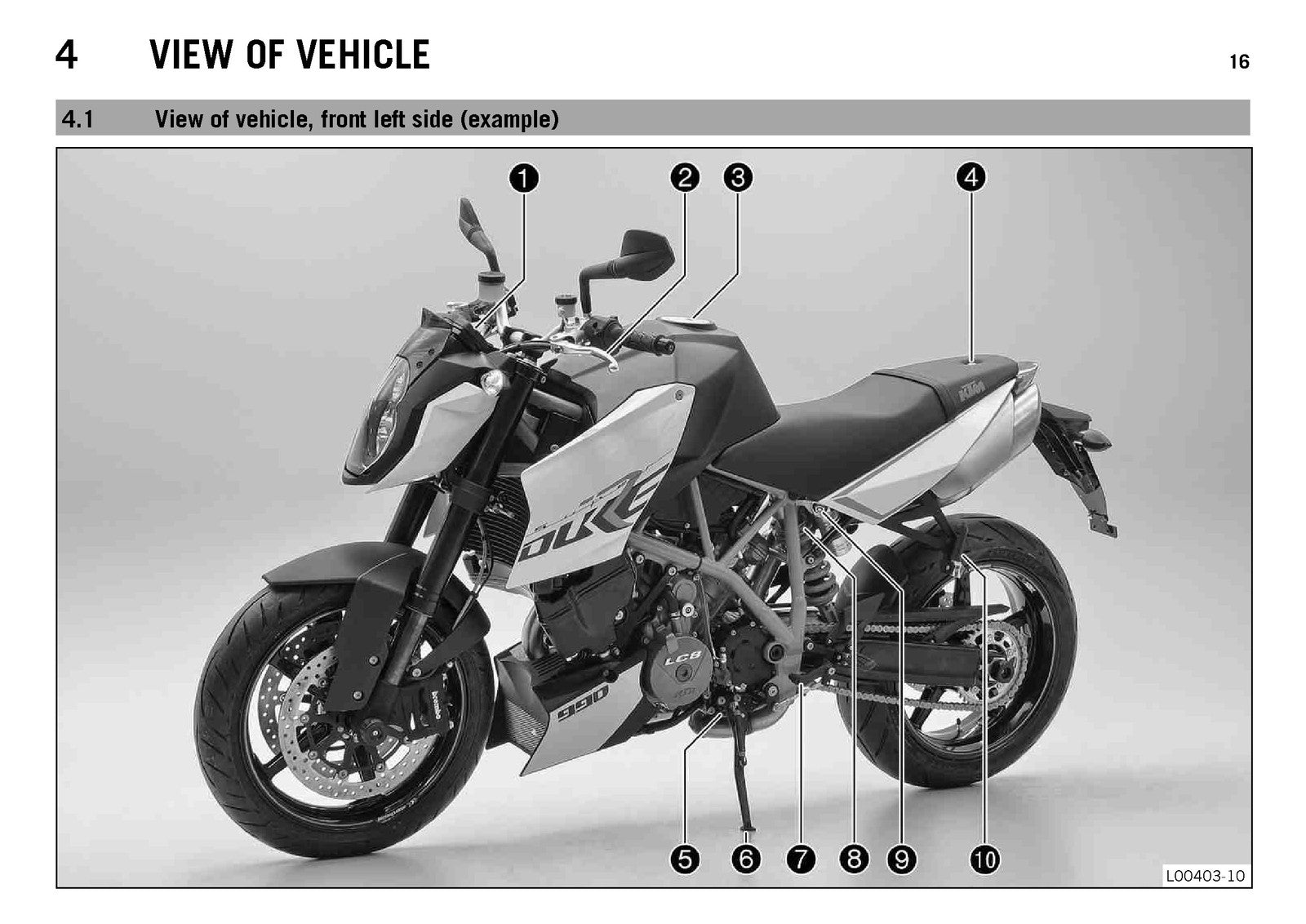 KTM 990 Super Duke R Owners Manual 2013 - STEEL WIRE BOUND - PROTECTIVE COVERS