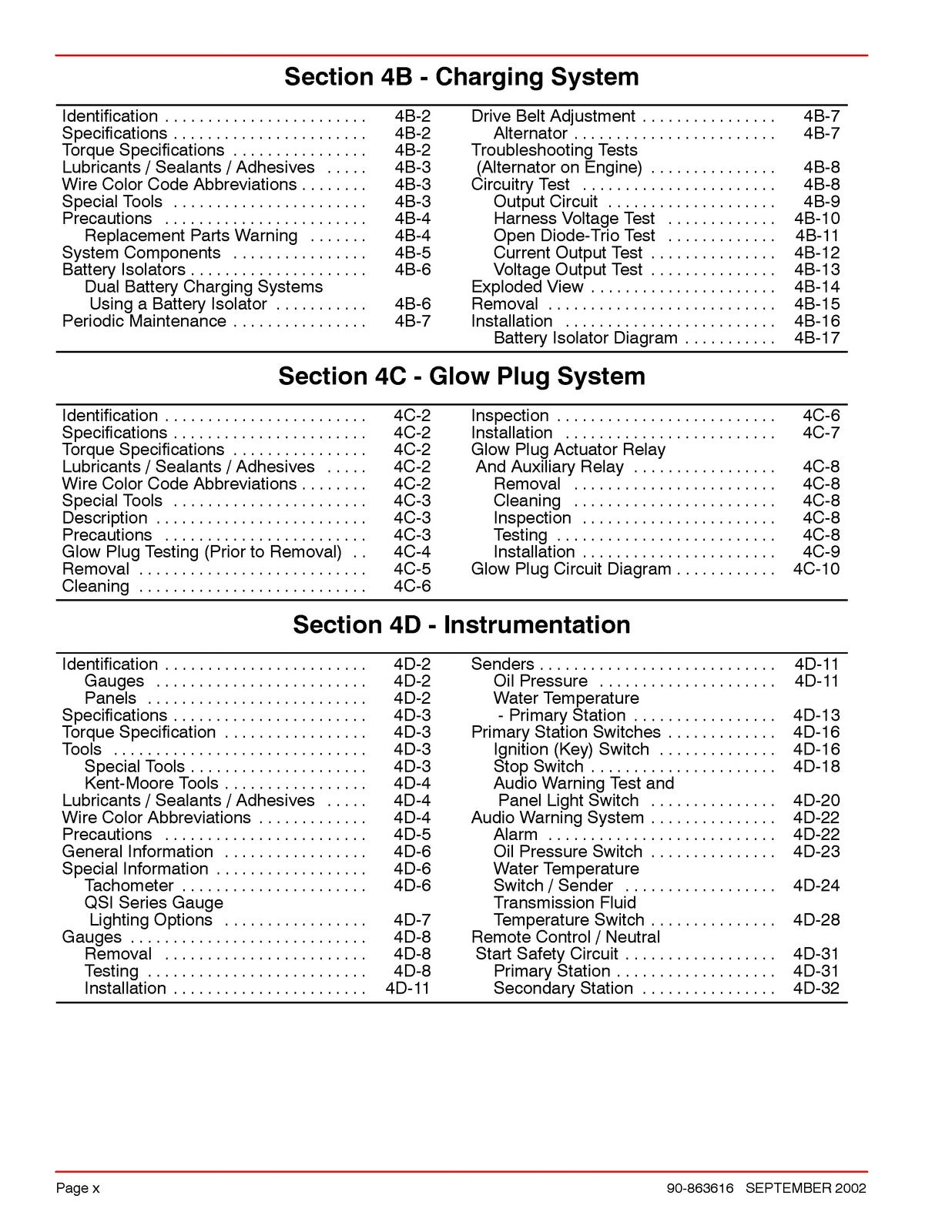 MERCURY MERCRUISER D42L Diesel Engine Service Manual 2002 - WIRE BOUND - COVERS