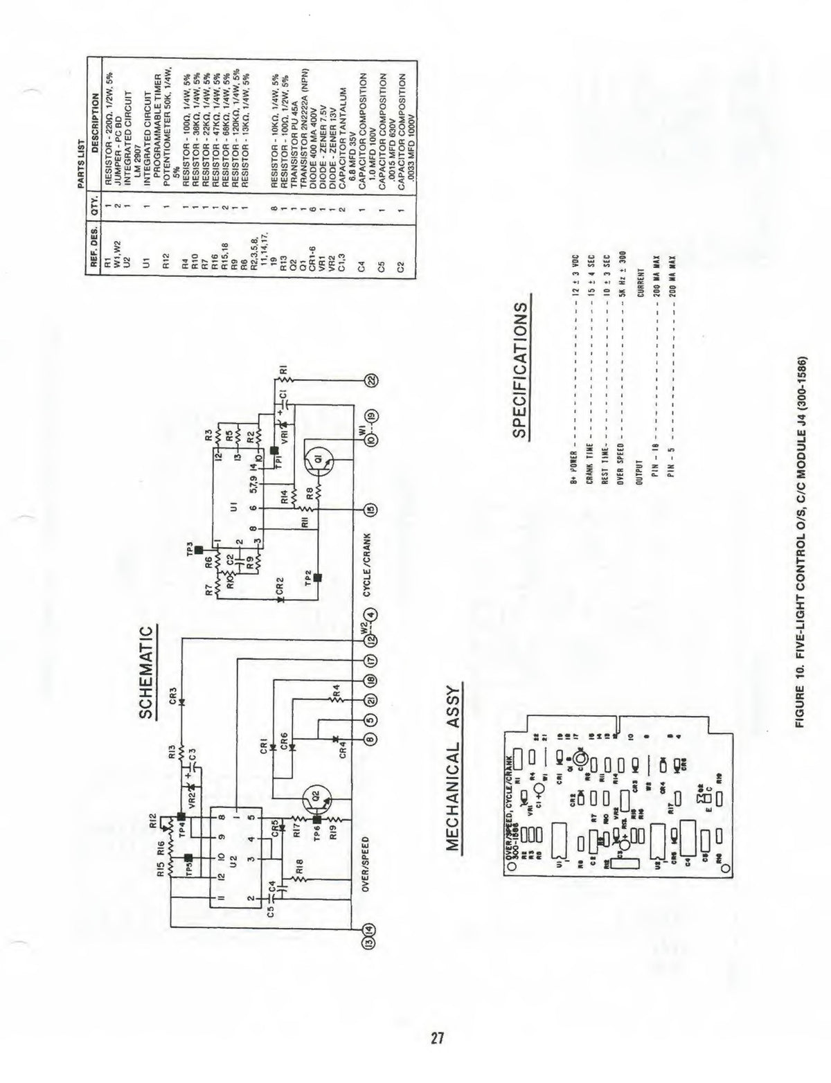 ONAN YD 30 kW Generator DC Controls Service Manual Supplement - WIRE BOUND