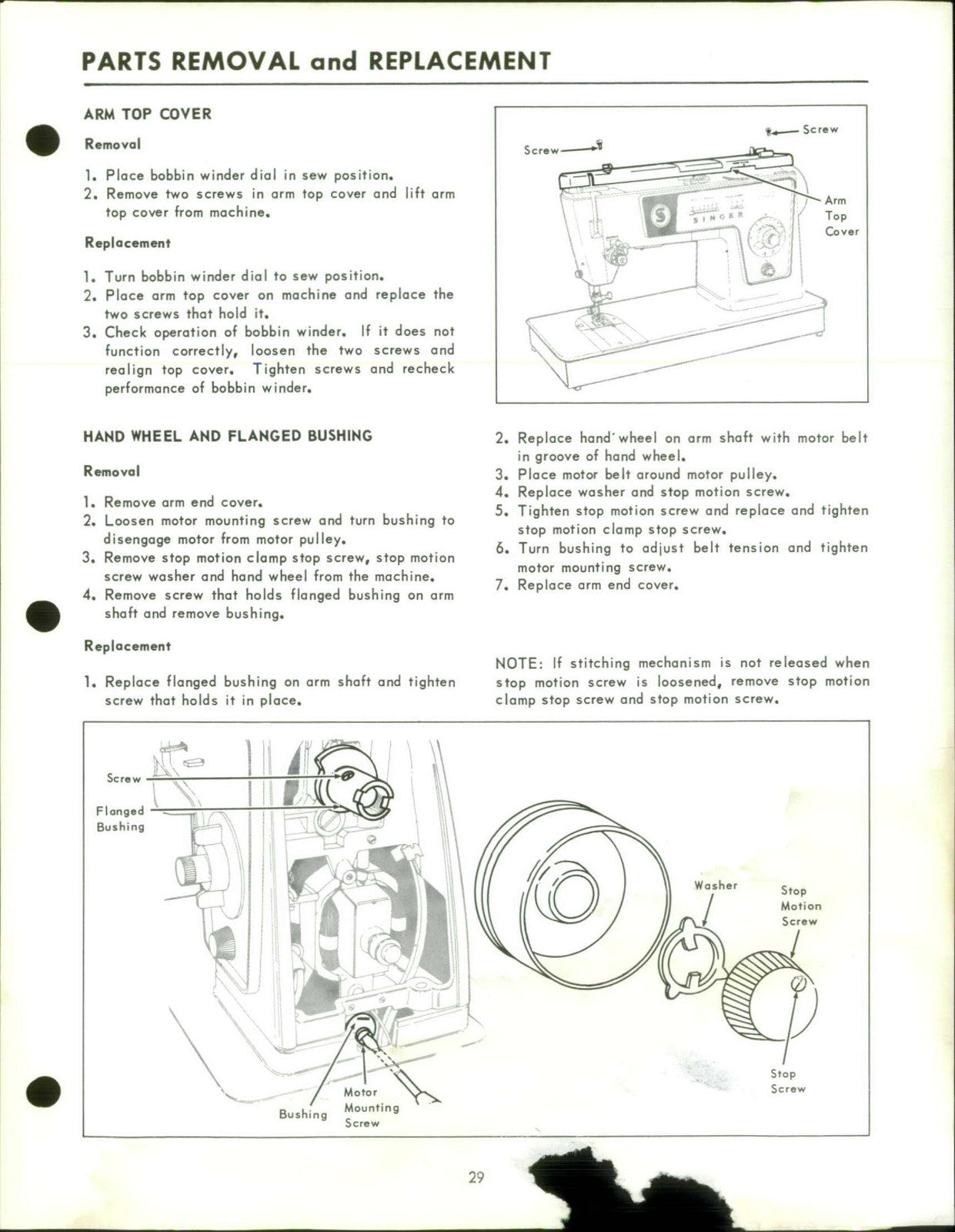 SINGER 416 418 Sewing Machine Service Manual - STEEL WIRE BOUND - TOUGH COVERS