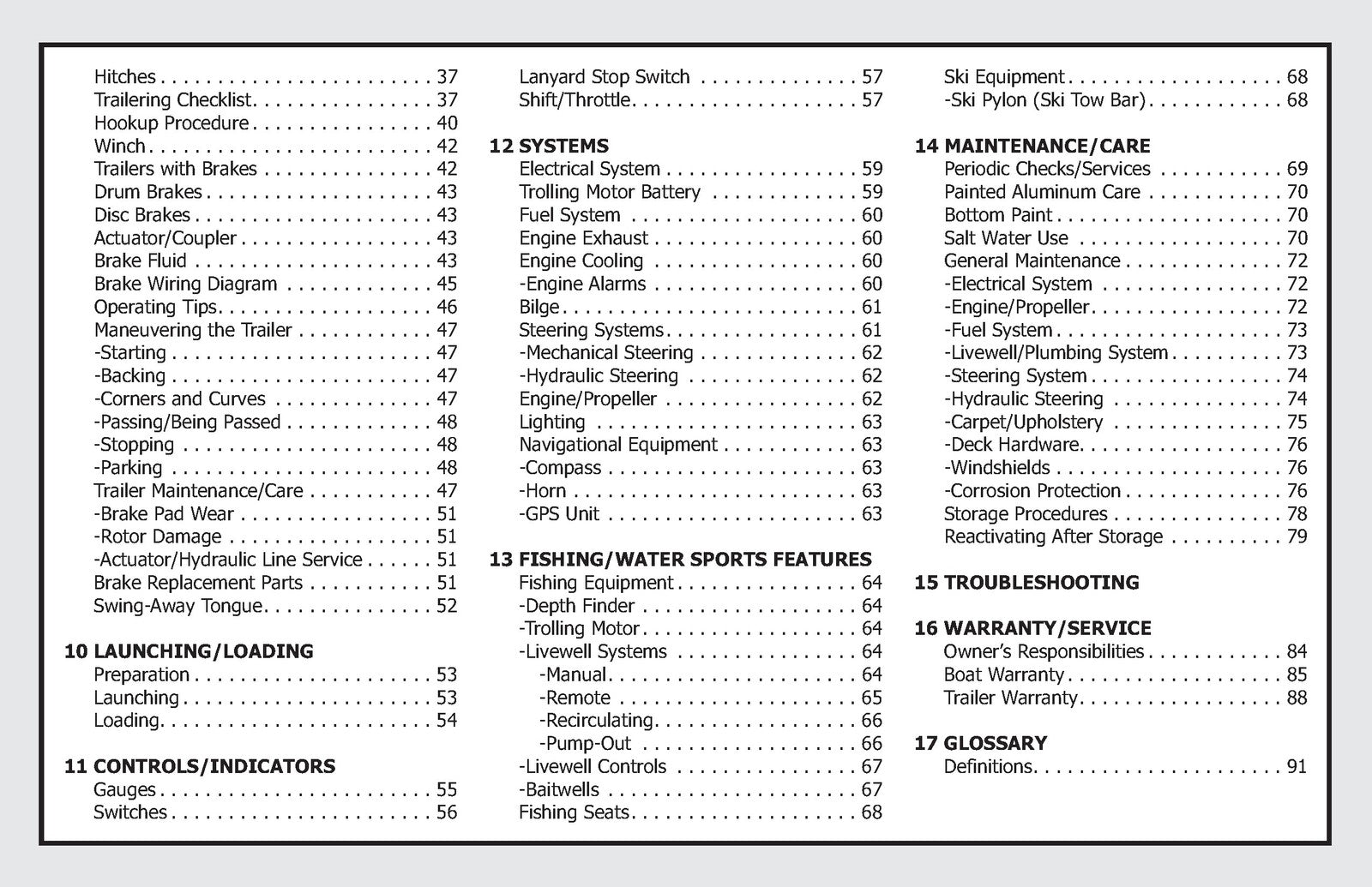 TRACKER MODIFIED "V" FISHING BOATS OPERATORS MANUAL - WIRE BOUND - TOUGH COVERS