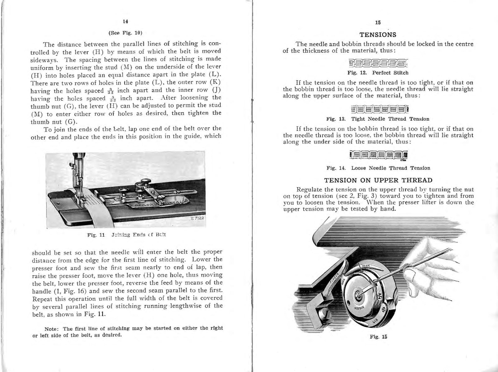 SINGER 11W6 11W8 Industrial Sewing Machine Instruction Manual - WIRE BOUND