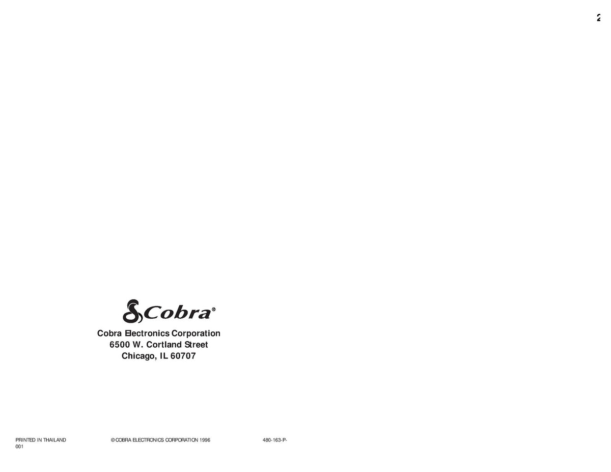 COBRA 148 GTL CB Radio Operating Instructions Manual - WIRE BOUND - TOUGH COVERS