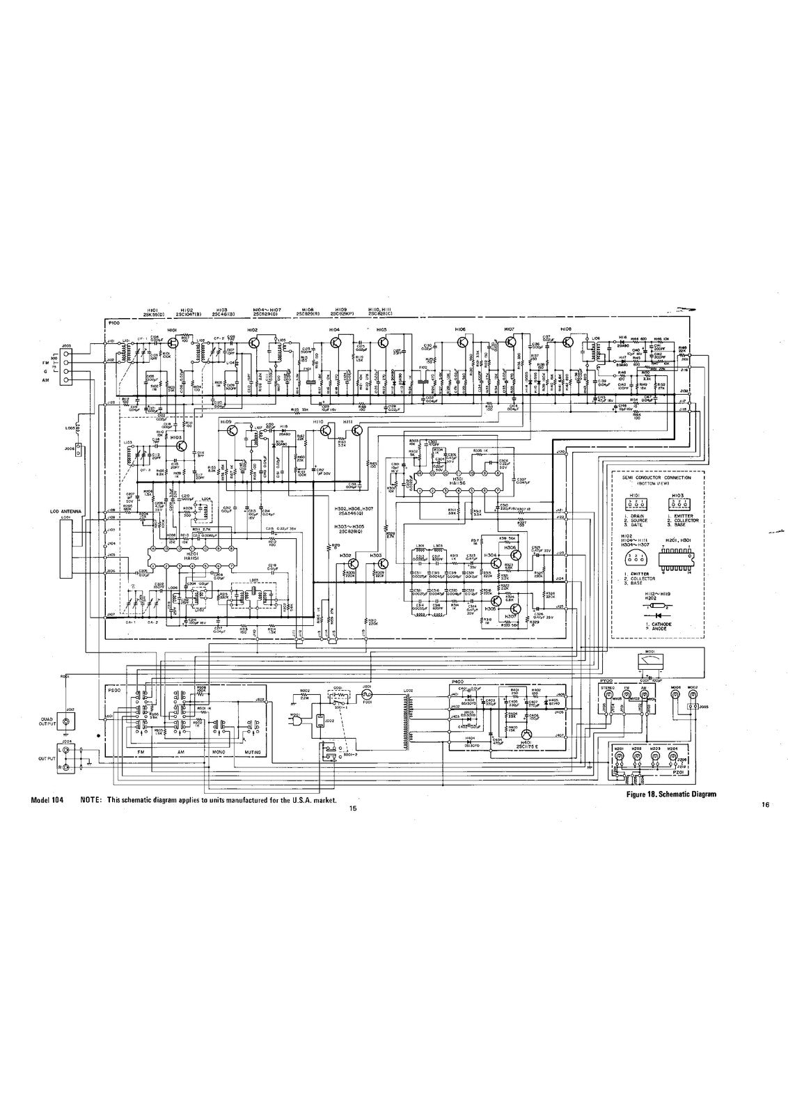 MARANTZ Model 104 AM FM Stereophonic Tuner Service Manual - WIRE BOUND - COVERS
