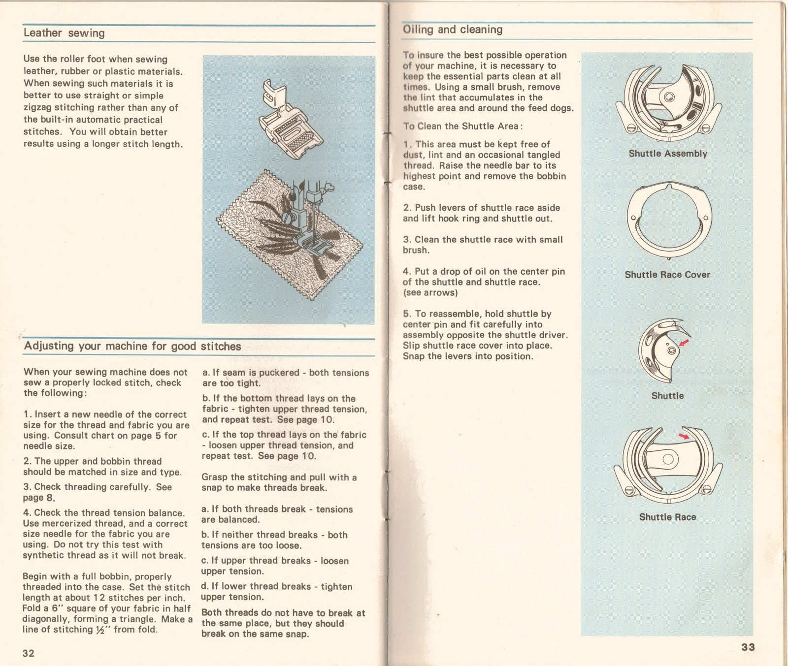 FRISTER ROSSMANN Freearm Sewing Machine Instruction Manual - WIRE BOUND - COVERS