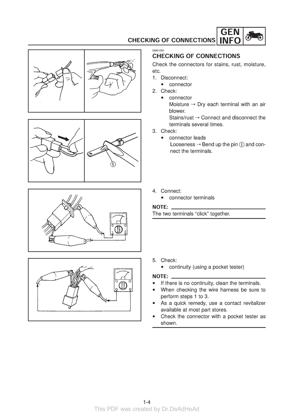 YAMAHA TT600R TT600RE Motorcycle Service Manual 2004 - WIRE BOUND - TOUGH COVERS