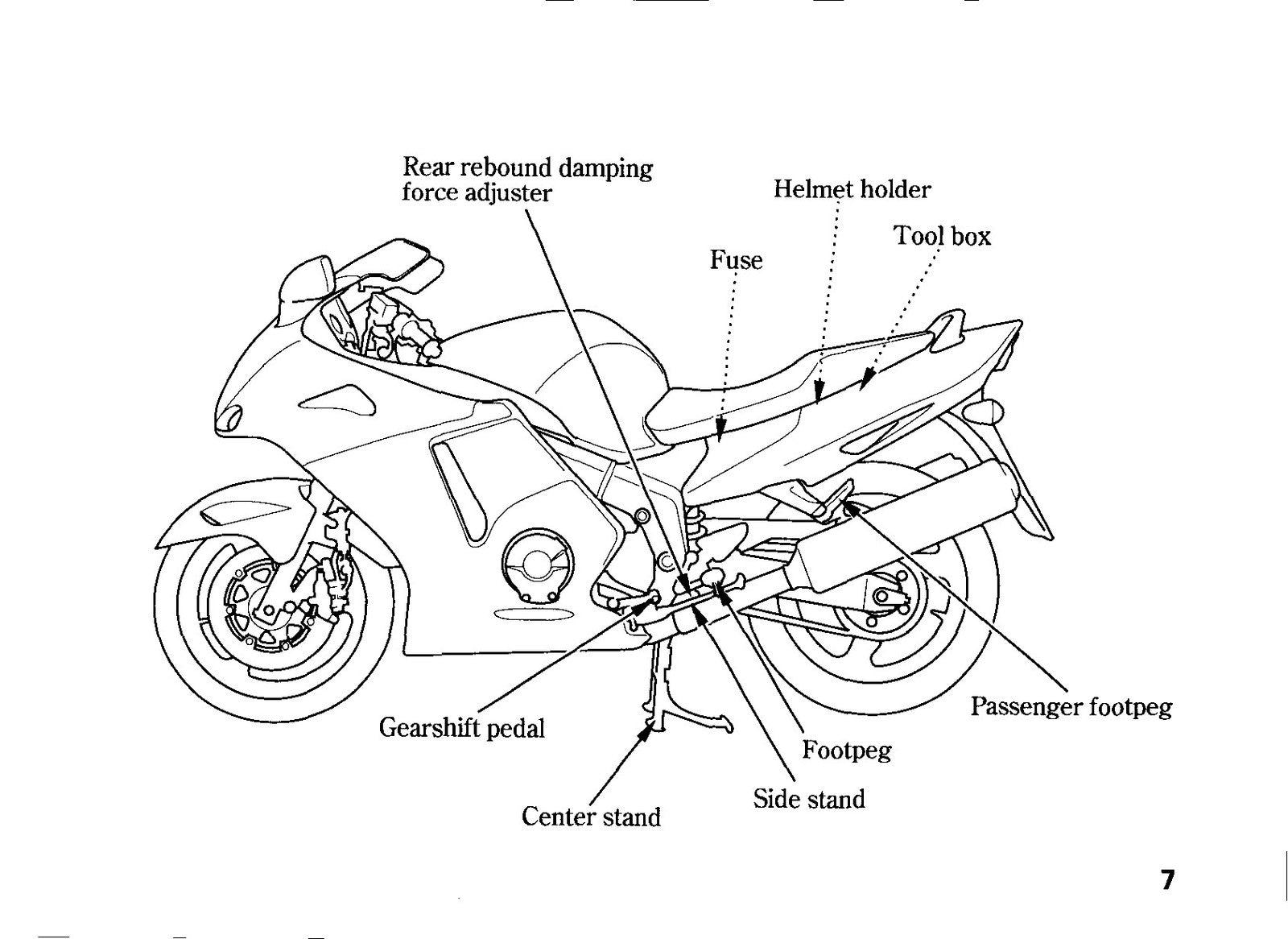 HONDA CBR1100XX Motorcycle Owners Manual 1998 - BOUND - COVERS - XL FOLDOUTS