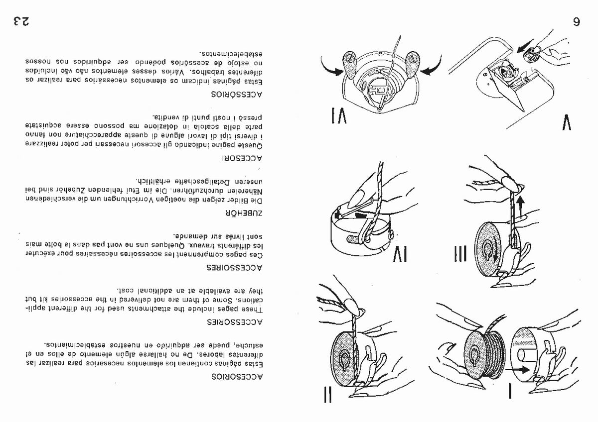 ALFA 1120 1129 1140 Sewing Machine Instruction Manual - WIRE BOUND - COVERS