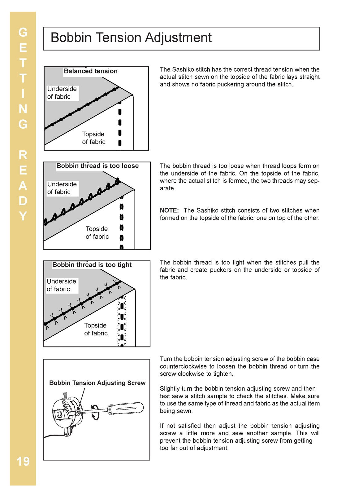 BABY LOCK Sashiko 2 BLQK2 Sewing Machine Instruction Manual - WIRE BOUND