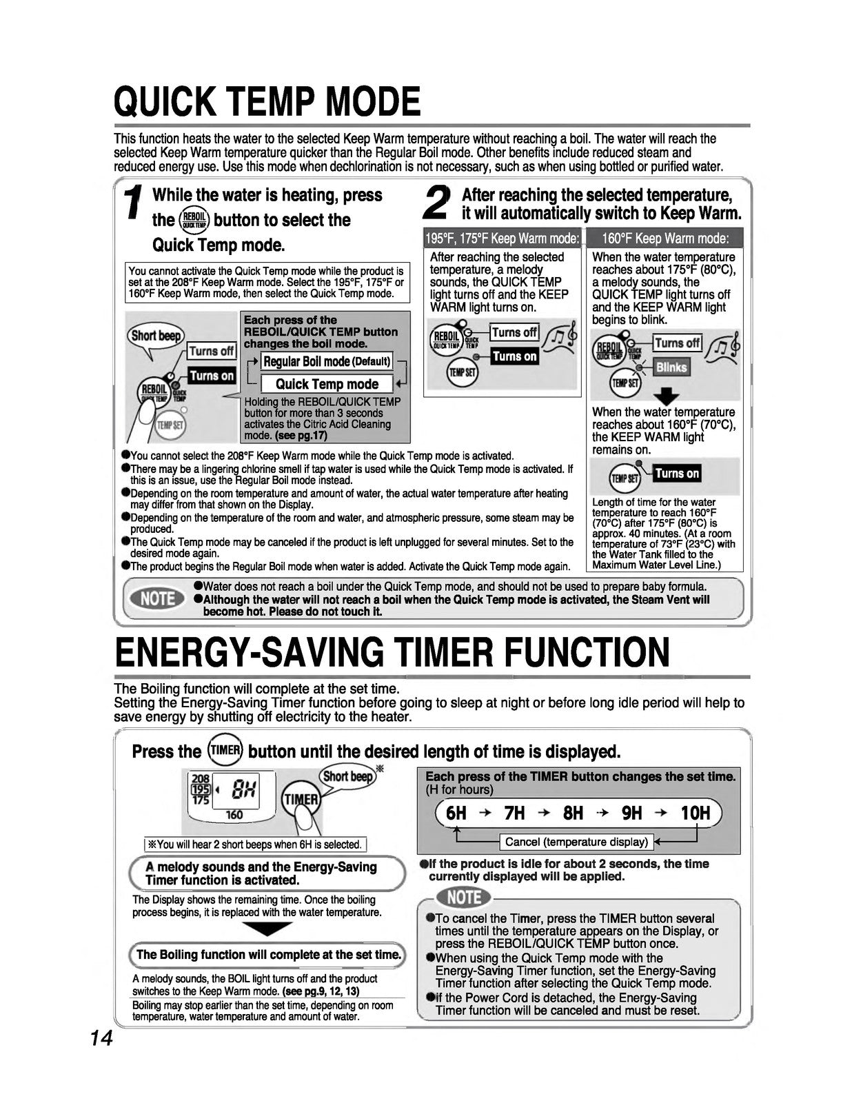 ZOJIRUSHI CD-WCC30KT Micom Water Boiler  Operating Instructions Manual - BOUND
