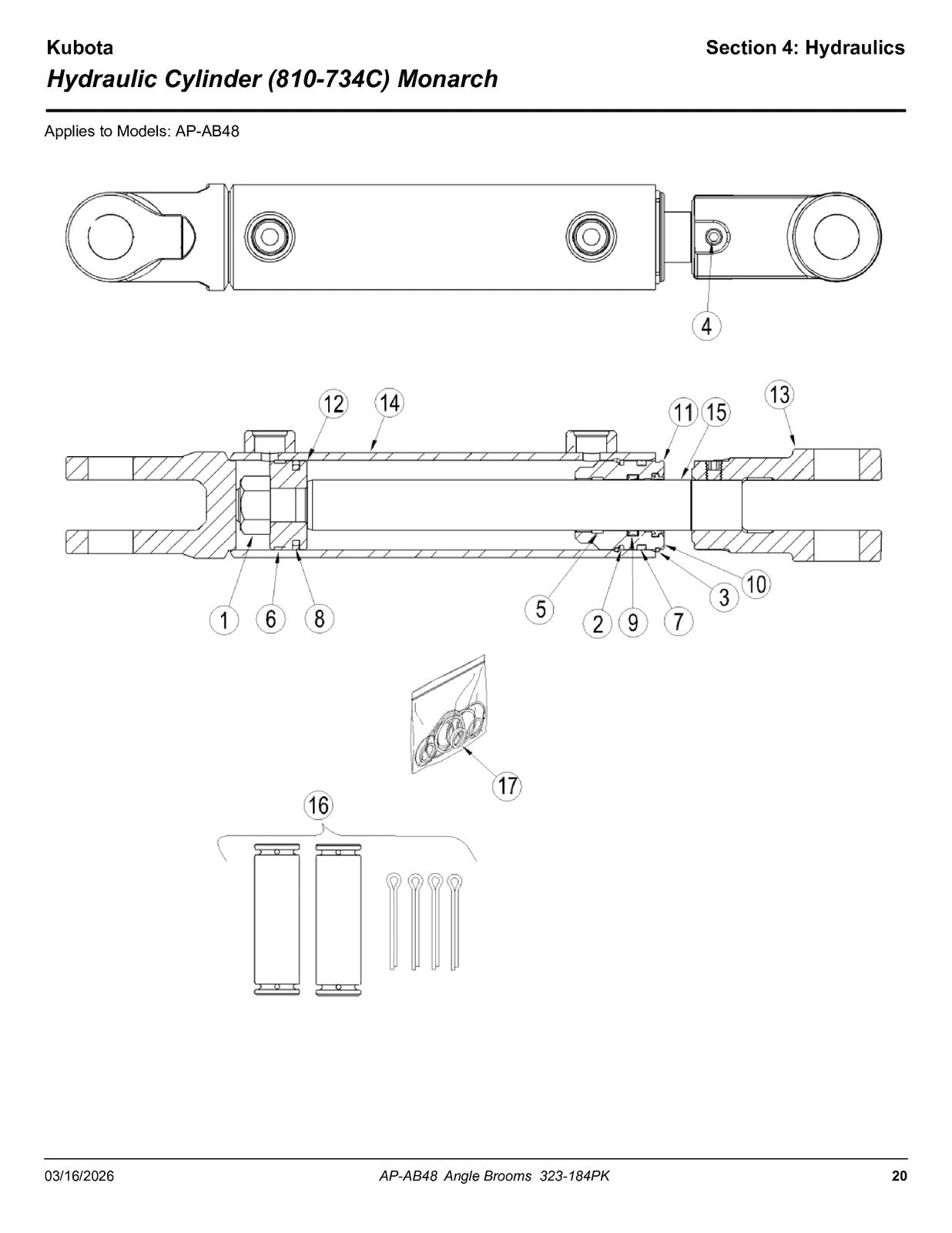 LAND PRIDE AB48 Angle Broom Parts Manual 2026 - STEEL WIRE BOUND - TOUGH COVERS