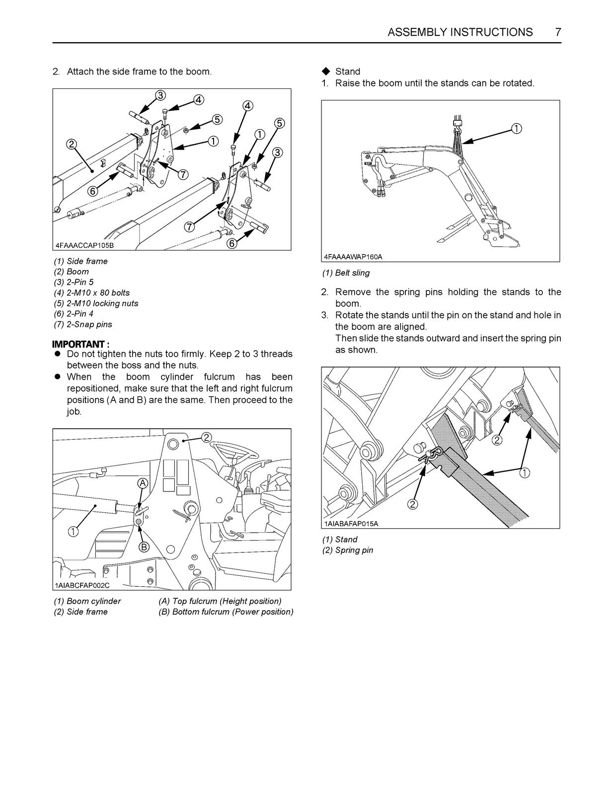 KUBOTA LA1154A EA Loader Assembly Instructions Manual 2019, FOLDOUTS