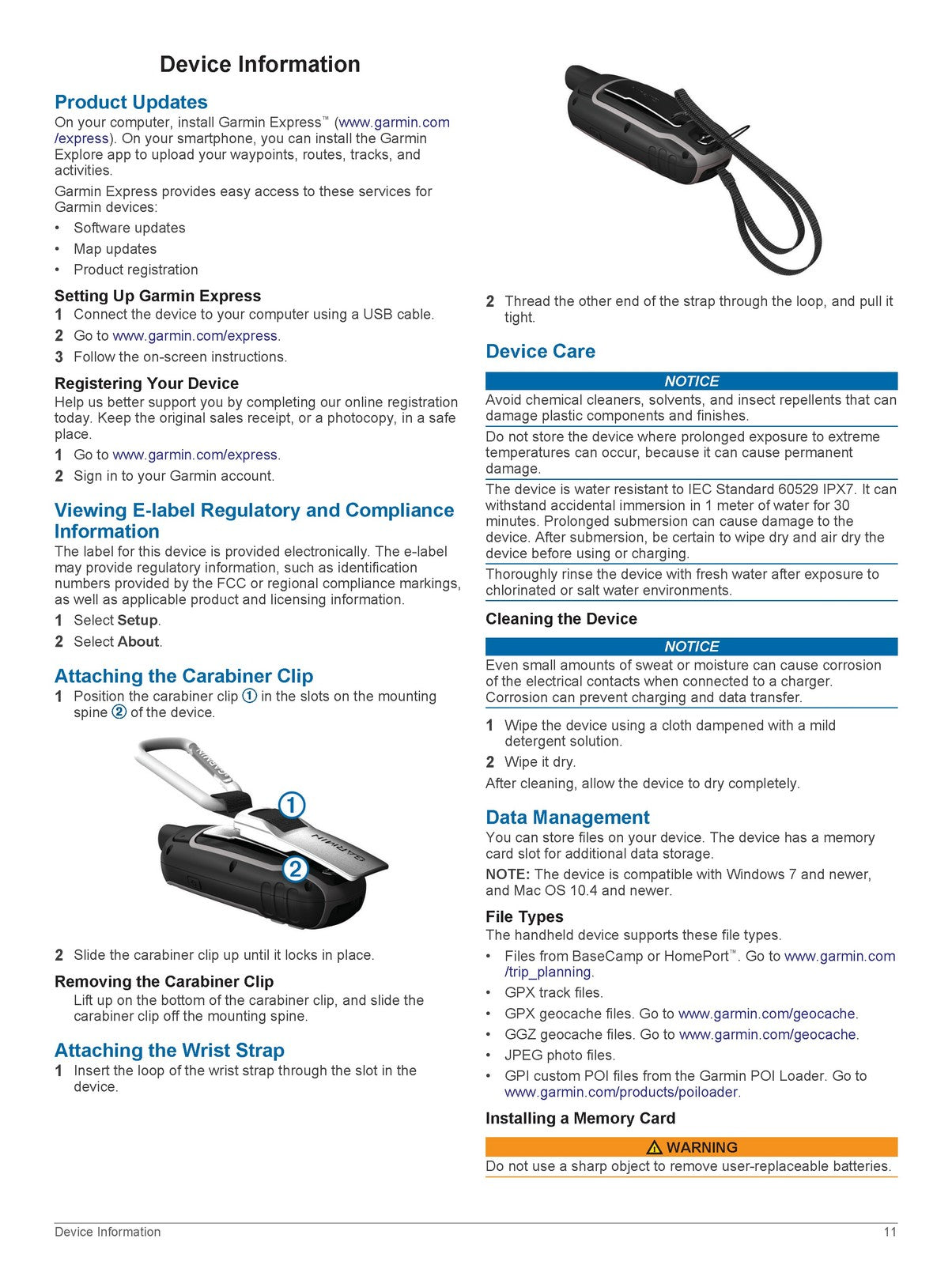 GARMIN GPSMAP 65 65S Owners Manual 2020 - STEEL WIRE BOUND - PROTECTIVE COVERS