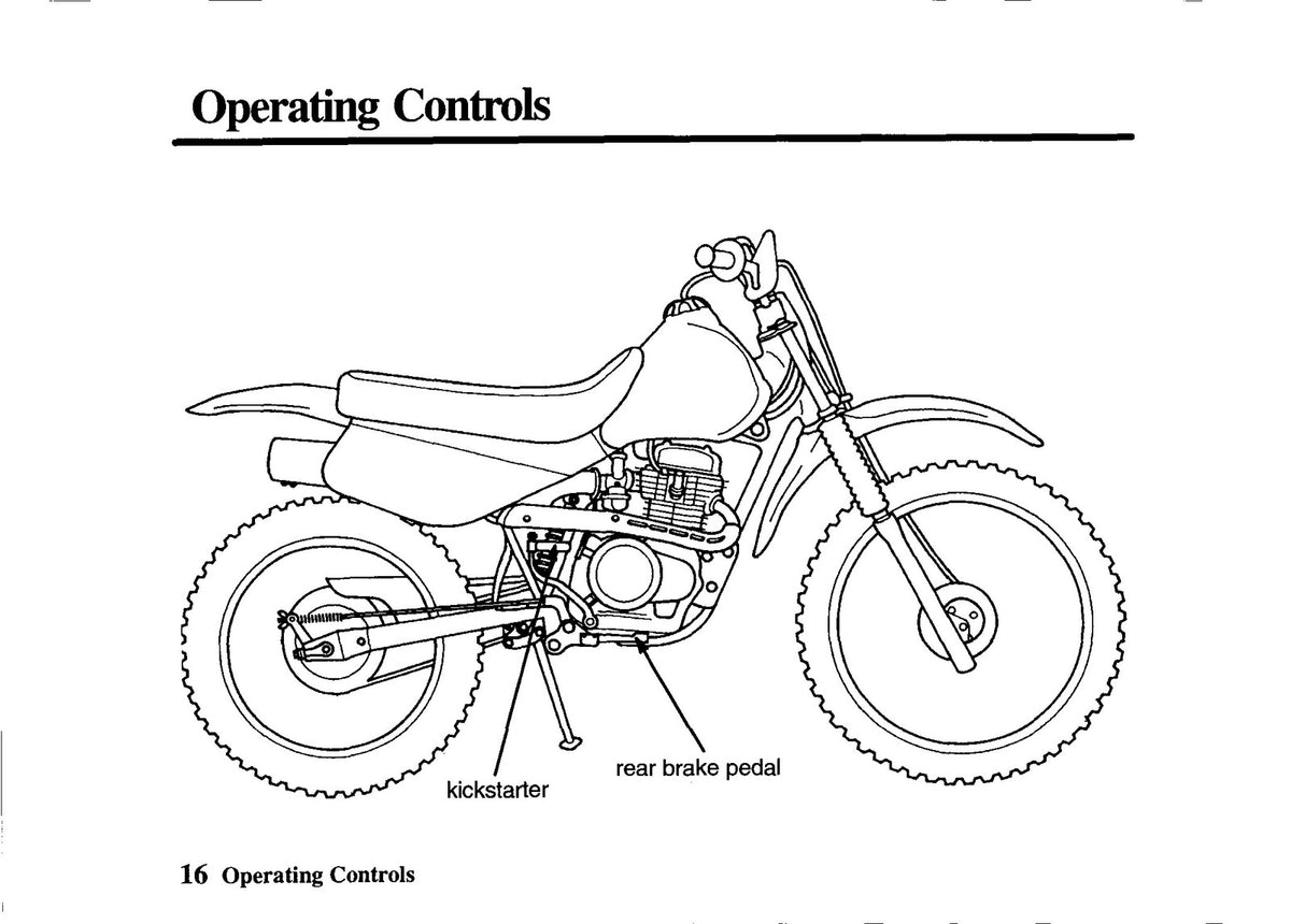 HONDA XR100R Owners Manual 1996 - STEEL WIRE BOUND - PROTECTIVE COVERS