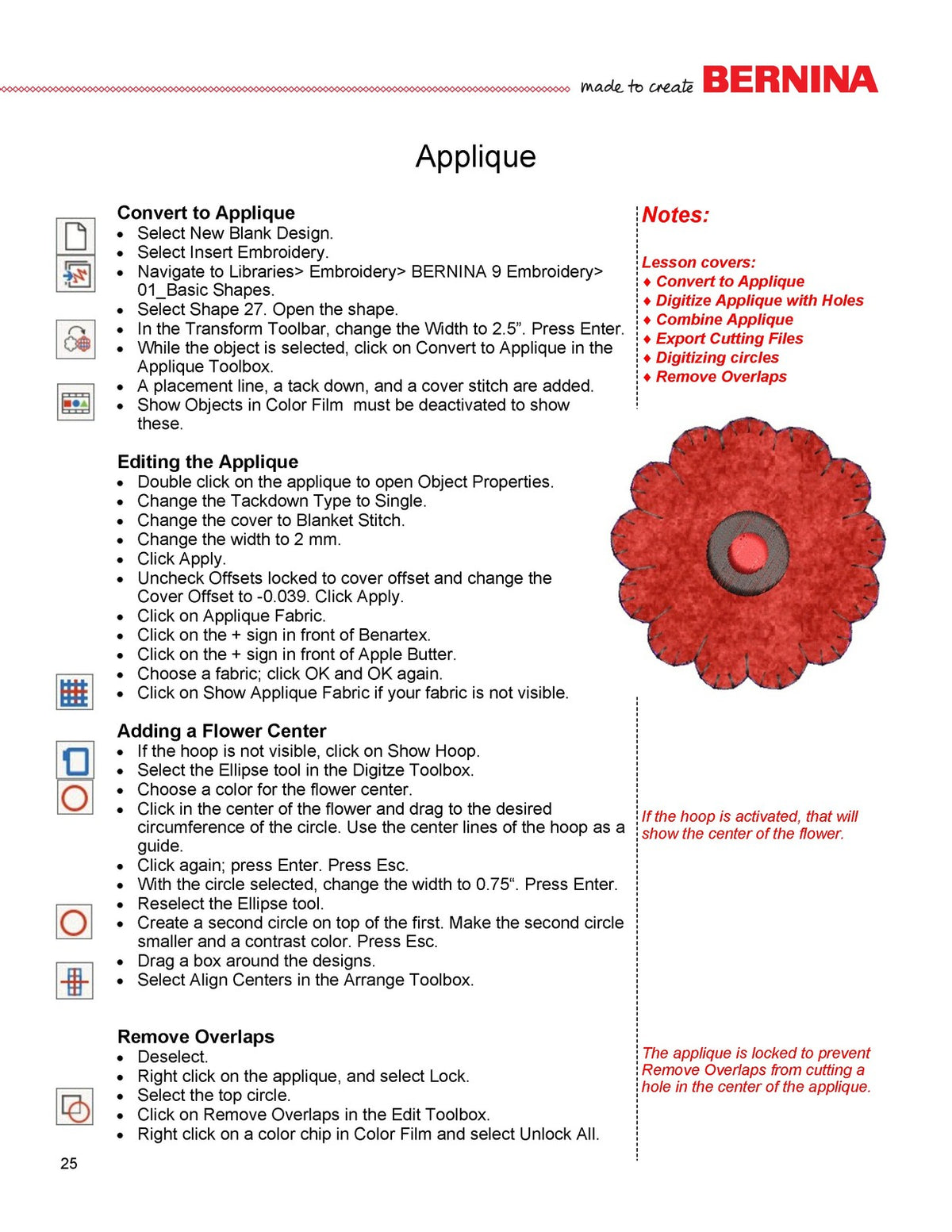 BERNINA Embroidery Software 9 Creator Workbook 2022 - WIRE BOUND - TOUGH COVERS