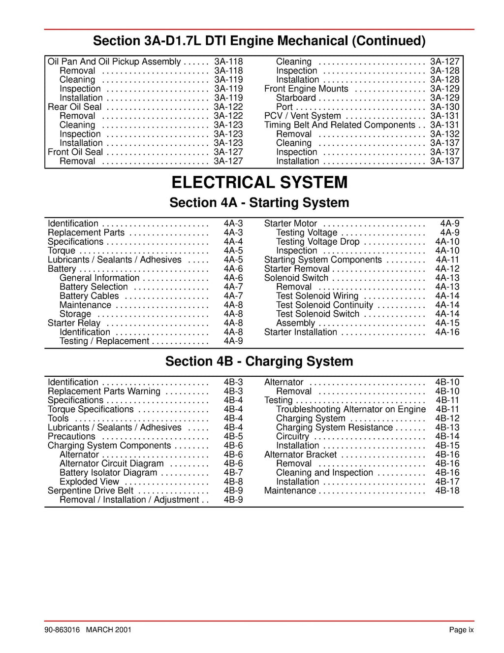MERCURY MERCRUISER NO 29 D17L DTI 0M055001 & UP SERVICE MANUAL - WIRE BOUND