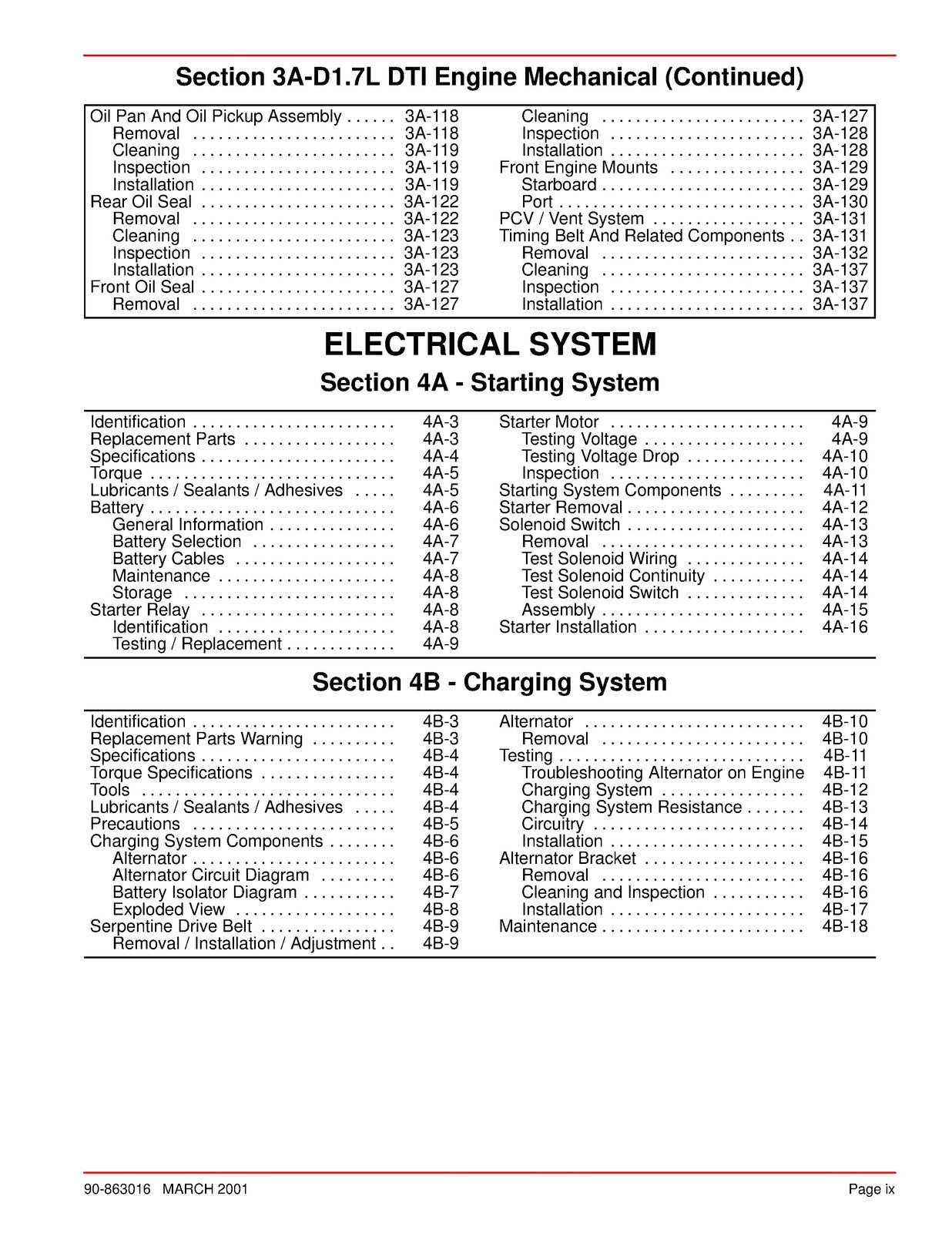 MERCURY MERCRUISER NO 29 D17L DTI 0M055001 & UP SERVICE MANUAL - WIRE BOUND
