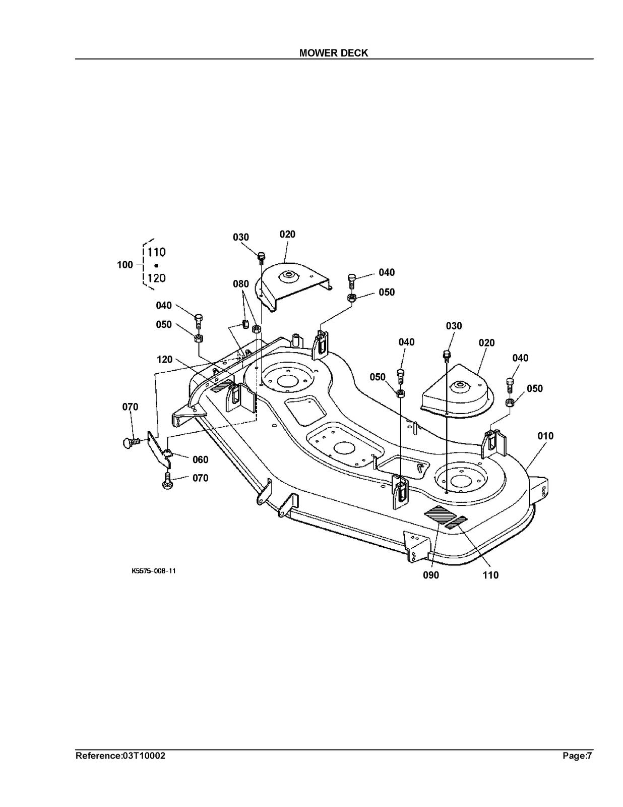KUBOTA RCK54-23ZG Parts Manual - STEEL WIRE BOUND - PROTECTIVE COVERS